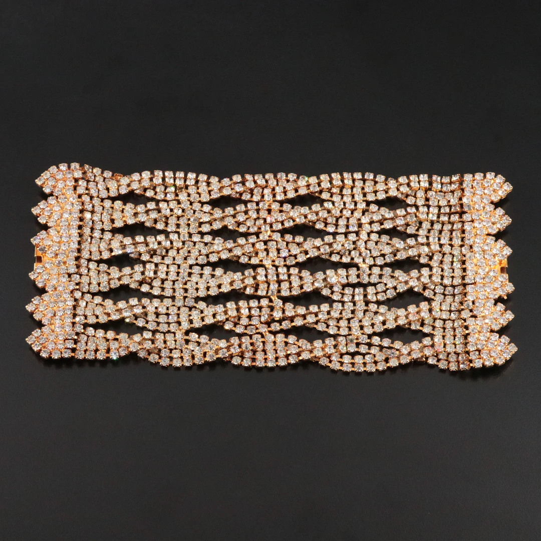 Valentino Night Wide Crystal Bracelet