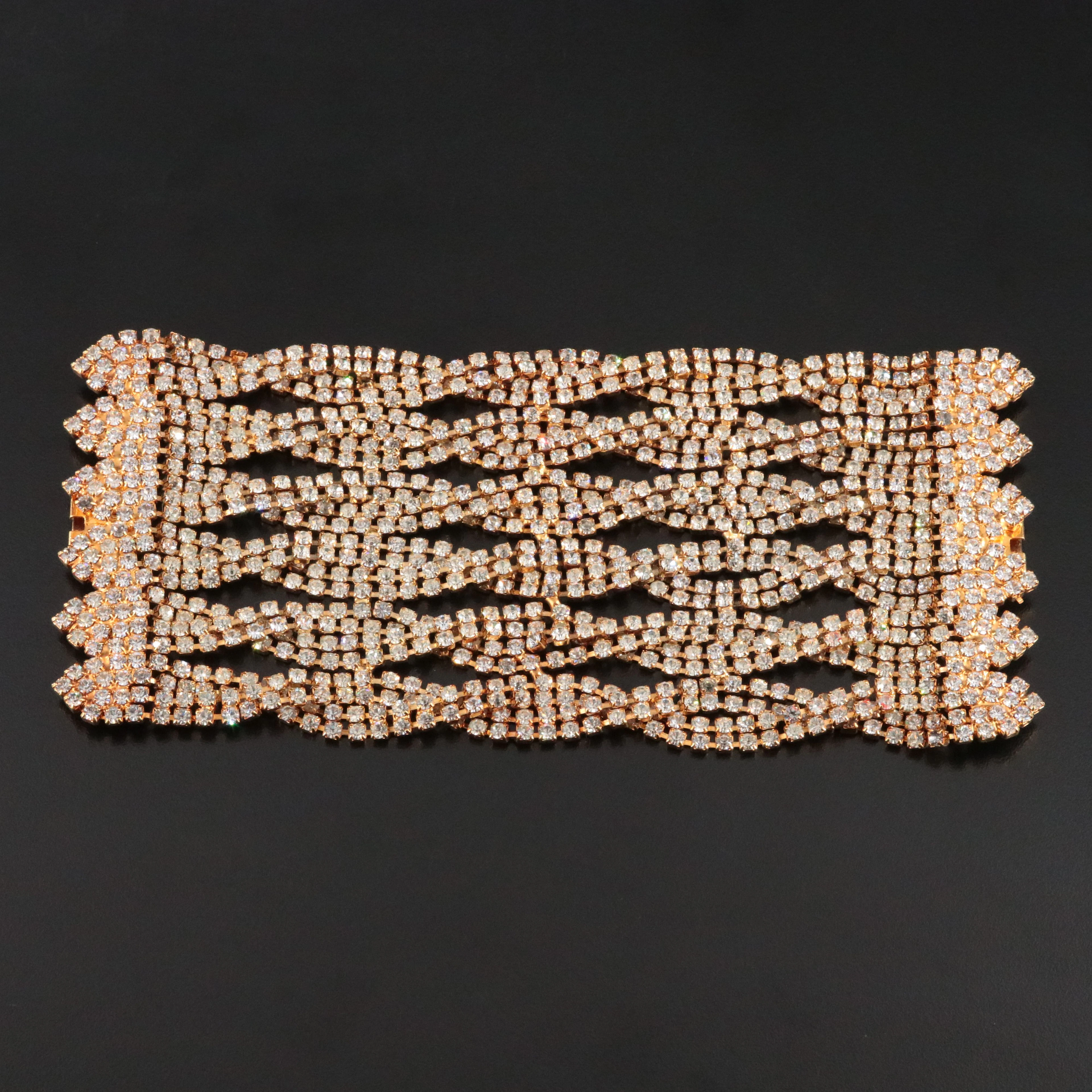 Valentino Night Wide Crystal Bracelet