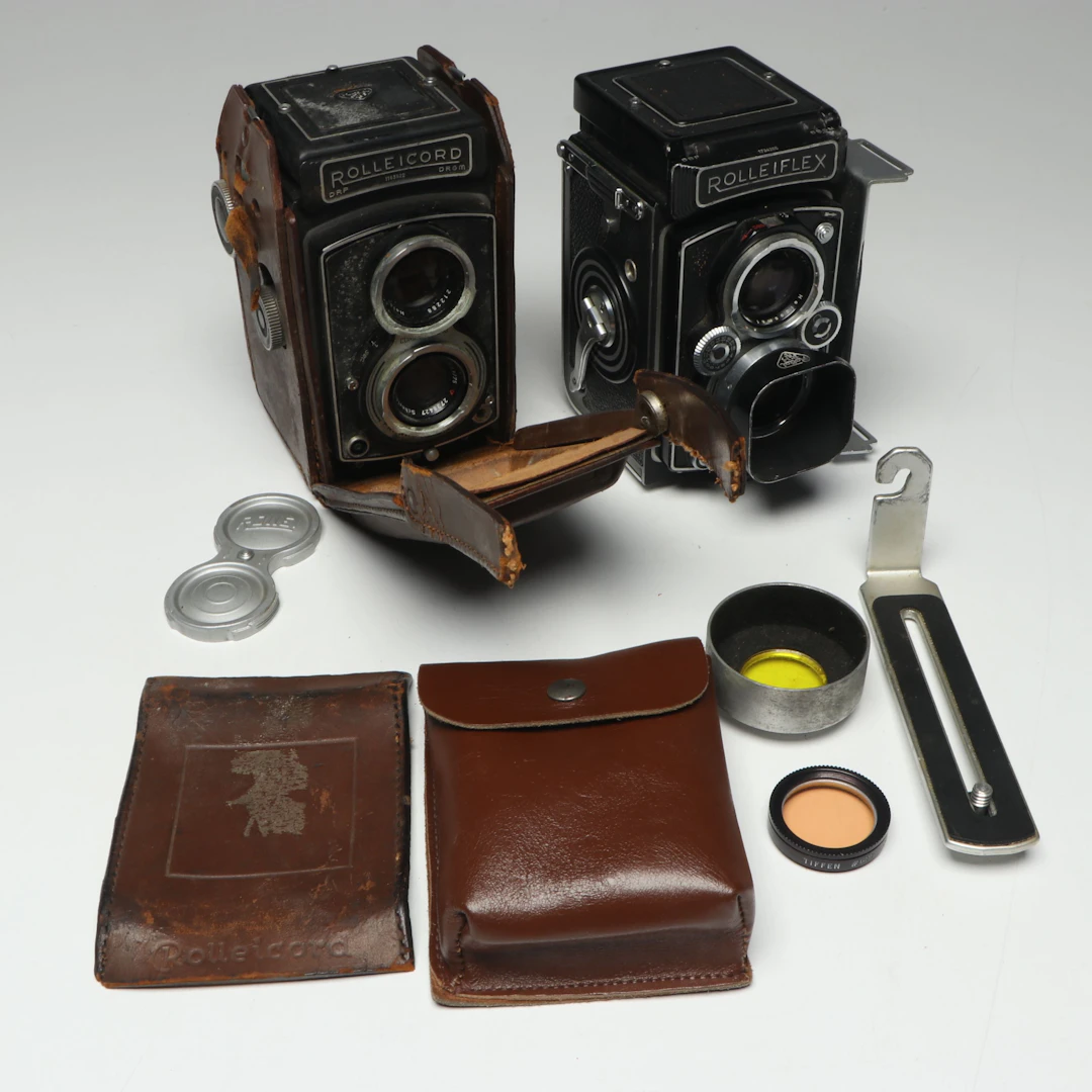 Rollei "Rolleiflex" and "Rolleicord III" Twin-Lens Reflex Cameras