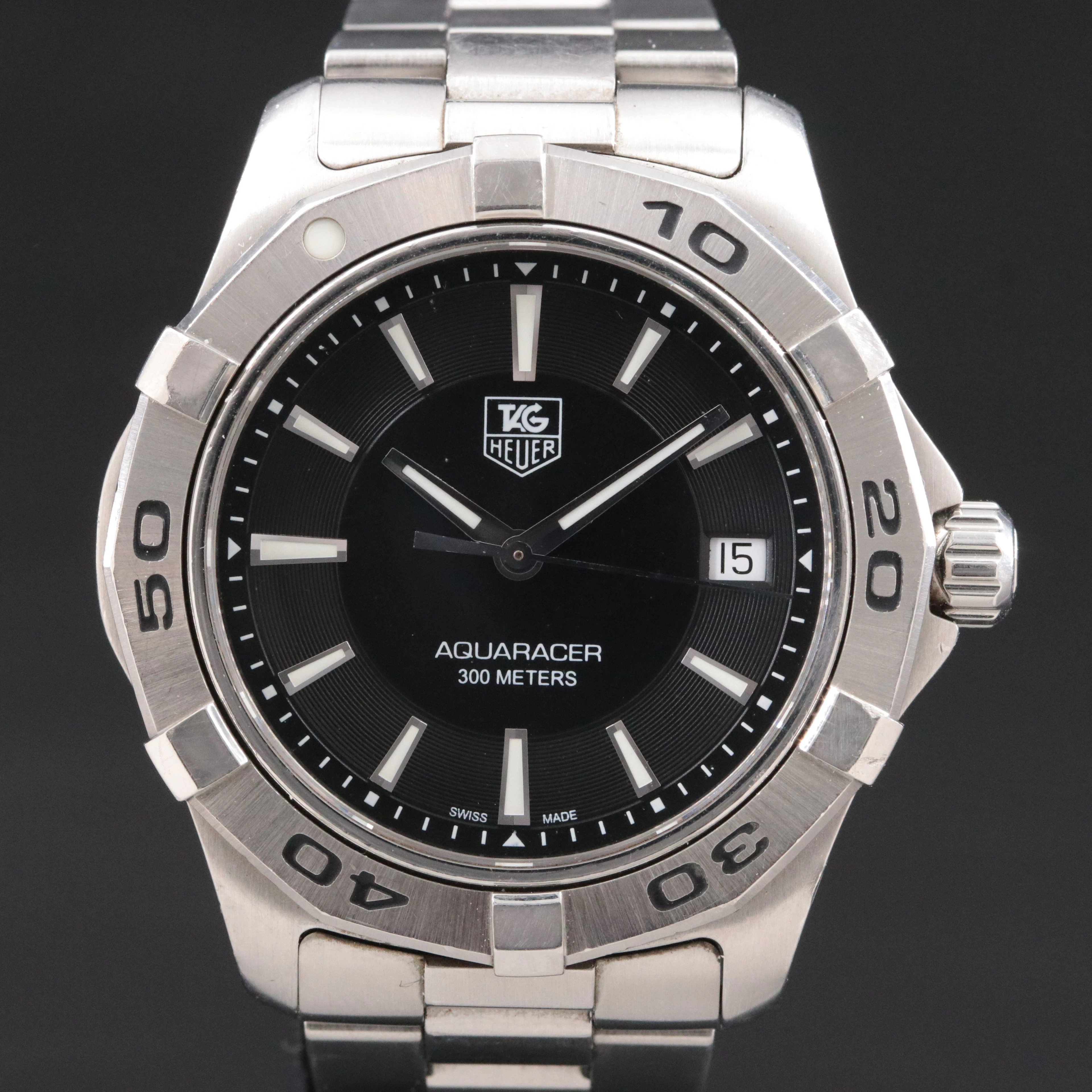 TAG Heuer Aquaracer Stainless Steel Swiss Dive Watch # WAP1110