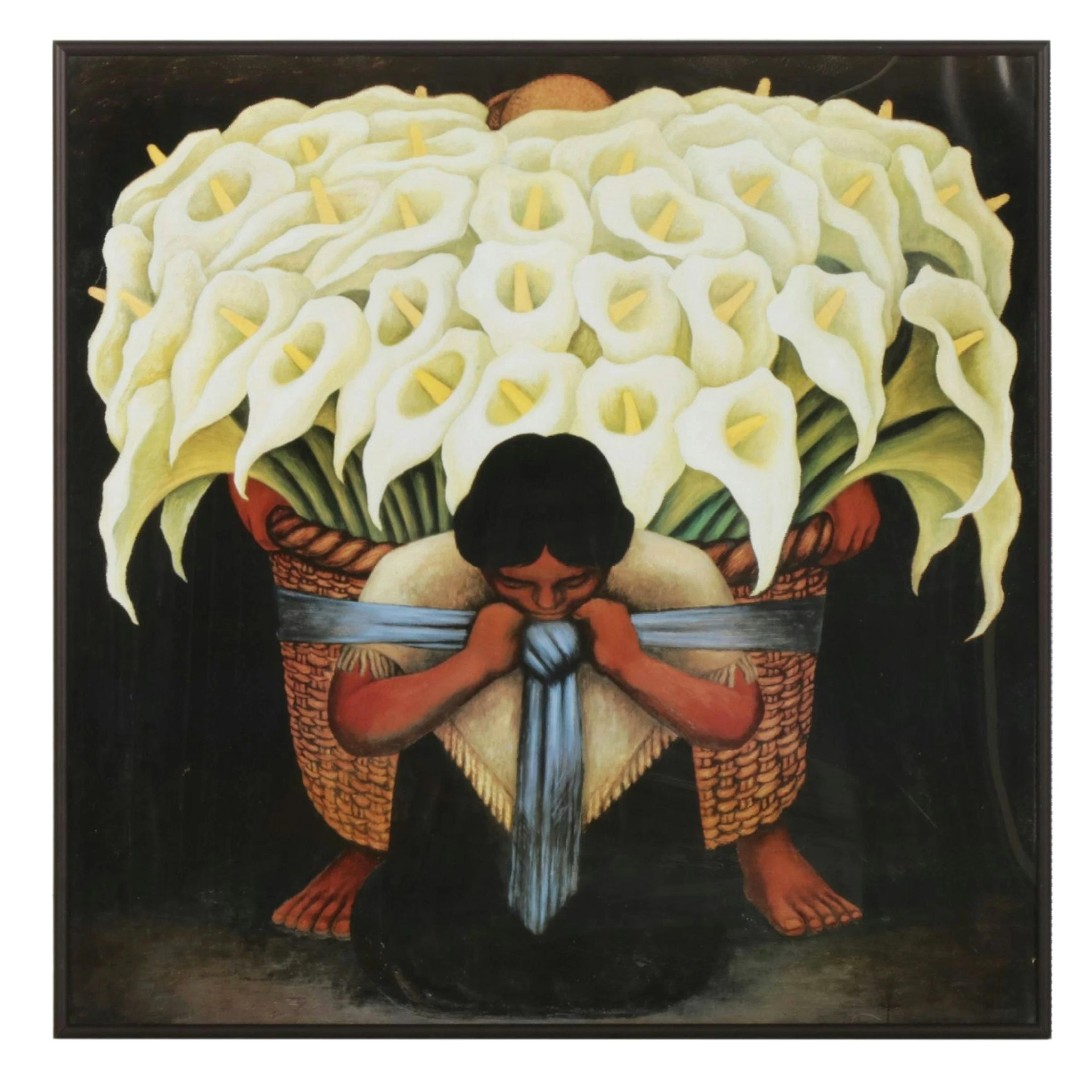 Offset Lithograph After Diego Rivera "El Vendedor de Alcatraces"