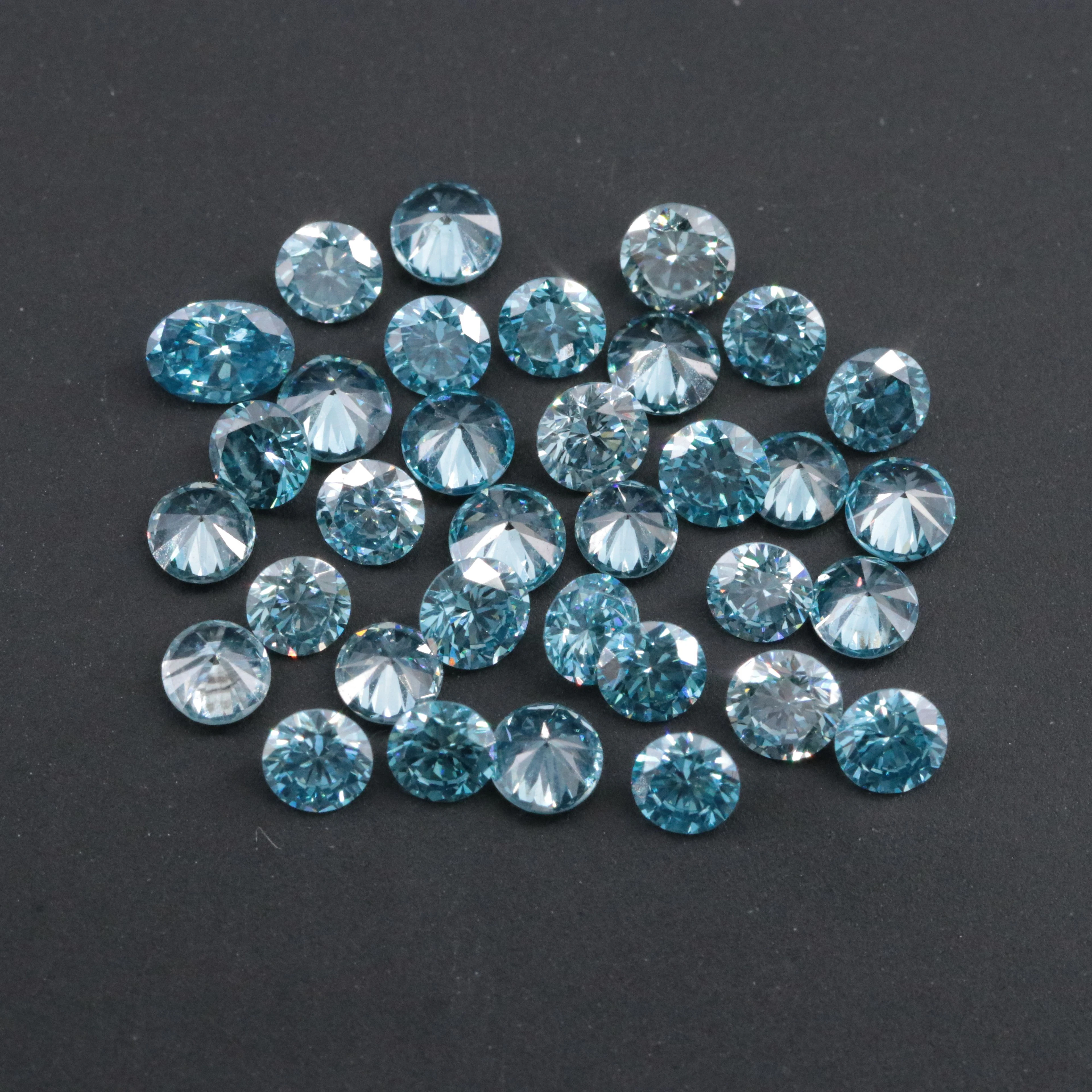 Loose 2.78 CTW Fancy Blue Lab Grown Diamond Melee Lot