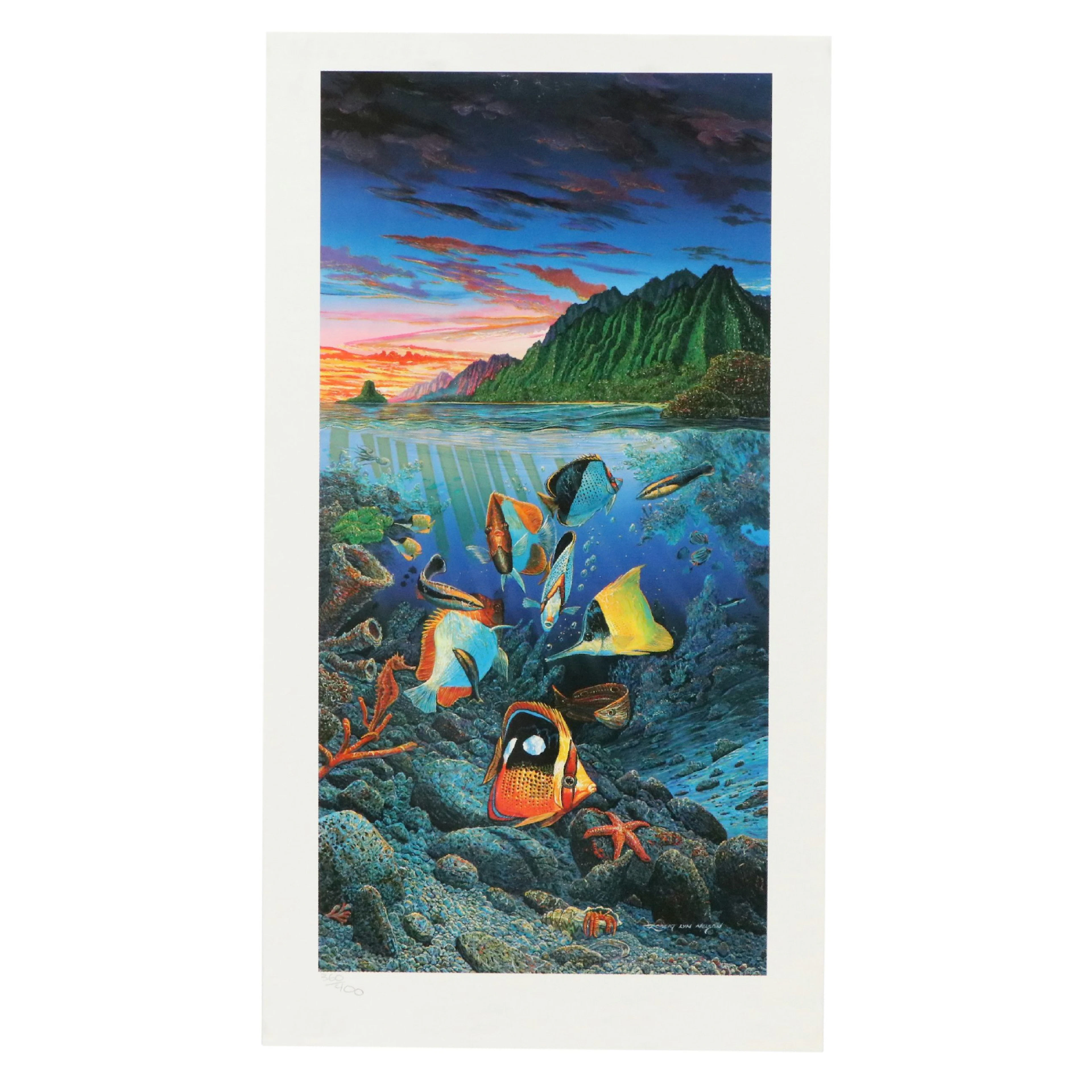 After Robert Lyn Nelson Embossed Offset Lithograph "Undersea Waltz"