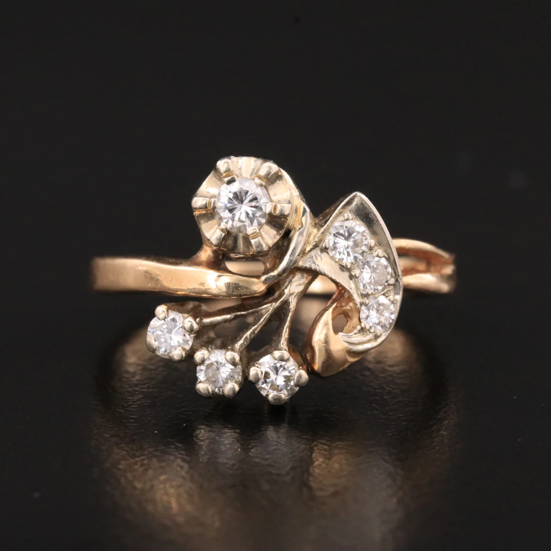 14K 0.40 CTW Diamond Two-Tone Ring
