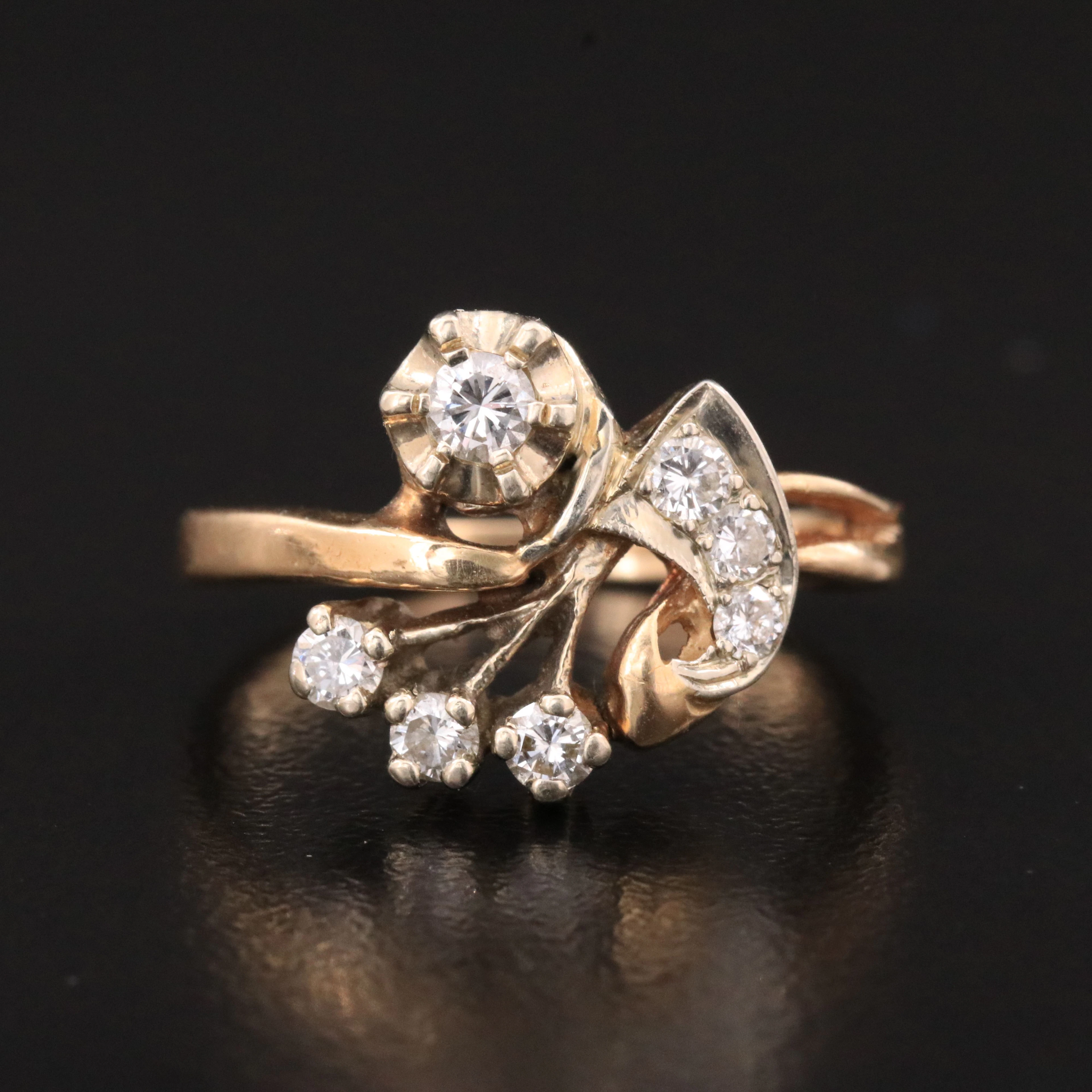 14K 0.40 CTW Diamond Two-Tone Ring