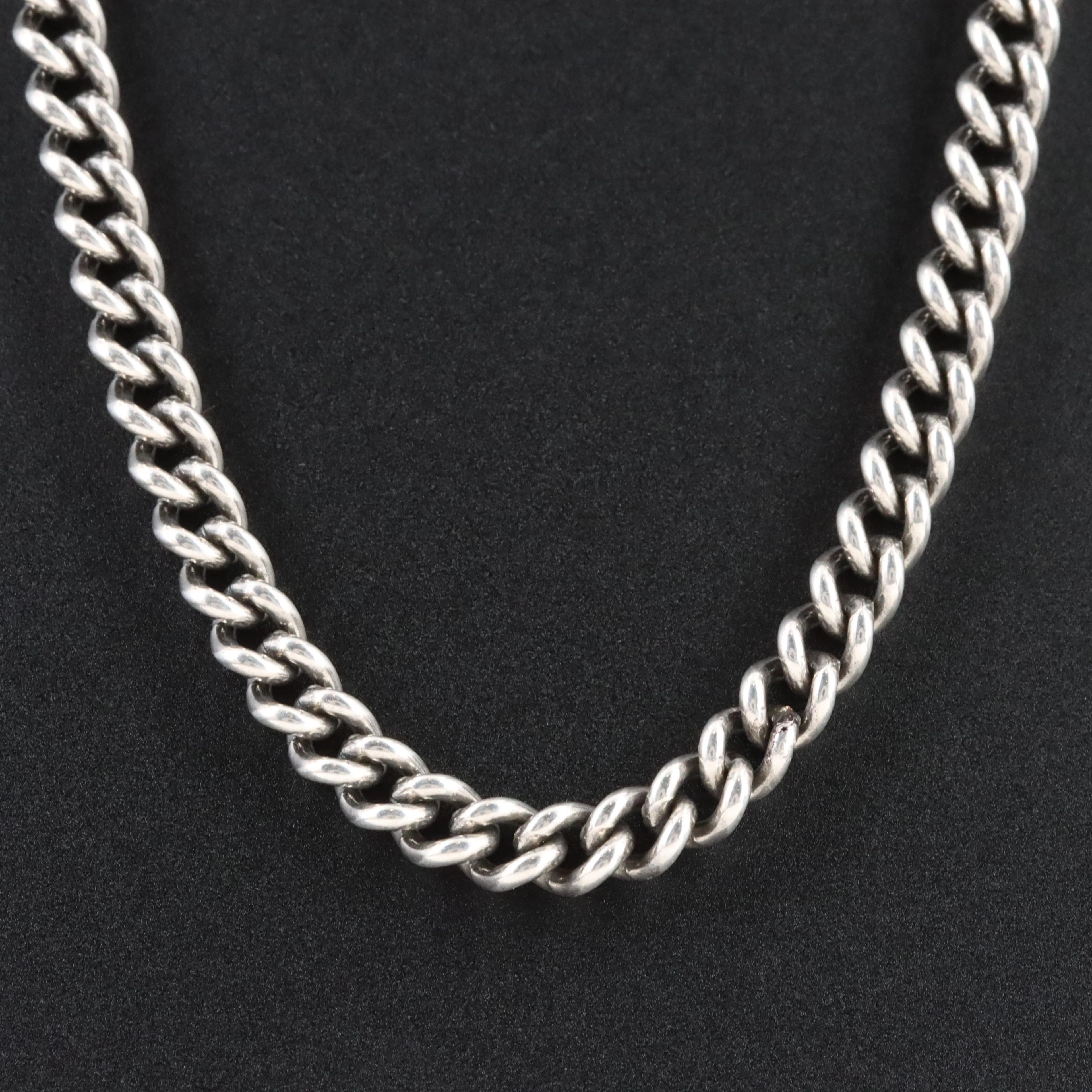 Sheryl Lowe Sterling Curb Chain Necklace