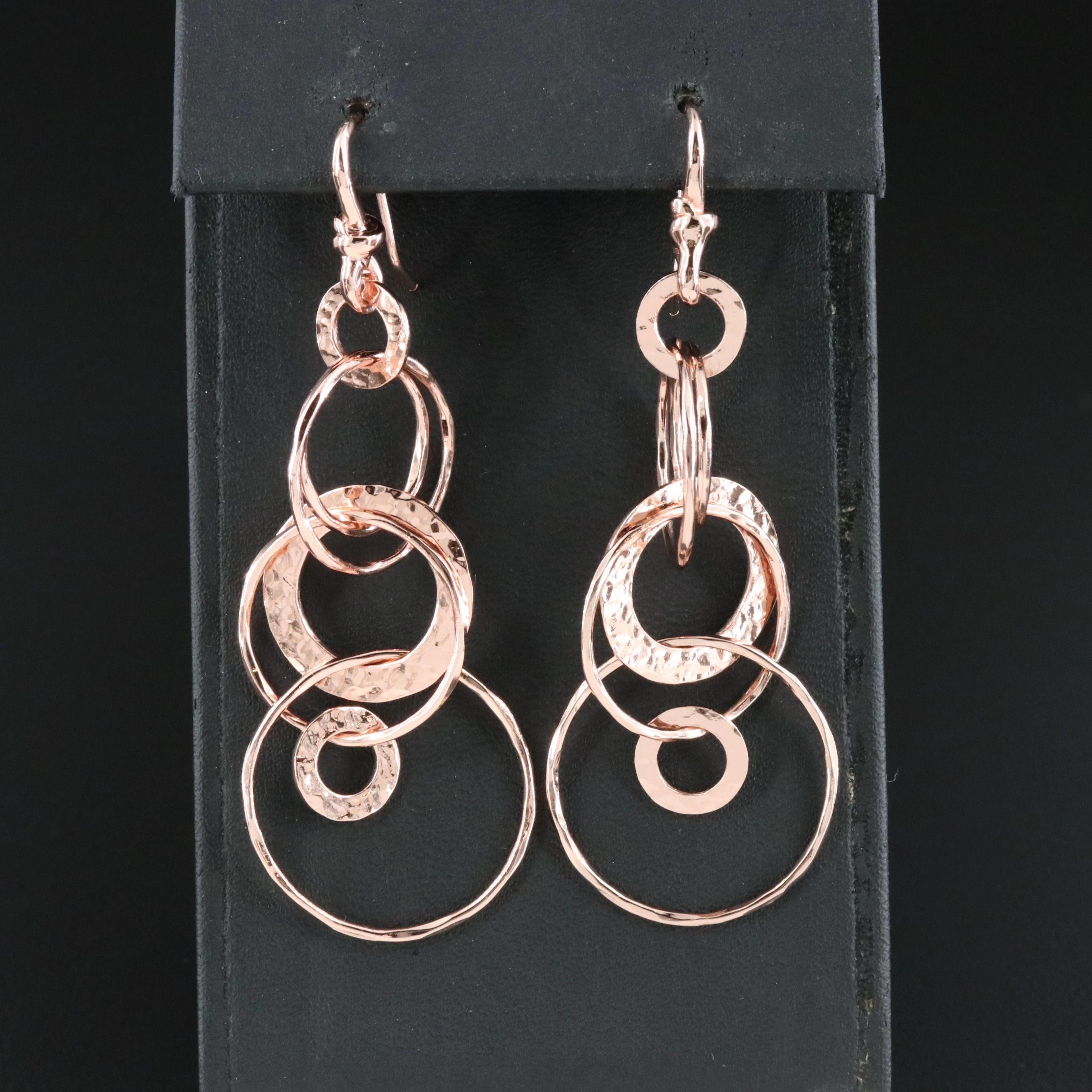 Ippolita Jet Set Sterling Hammered Circle Earrings