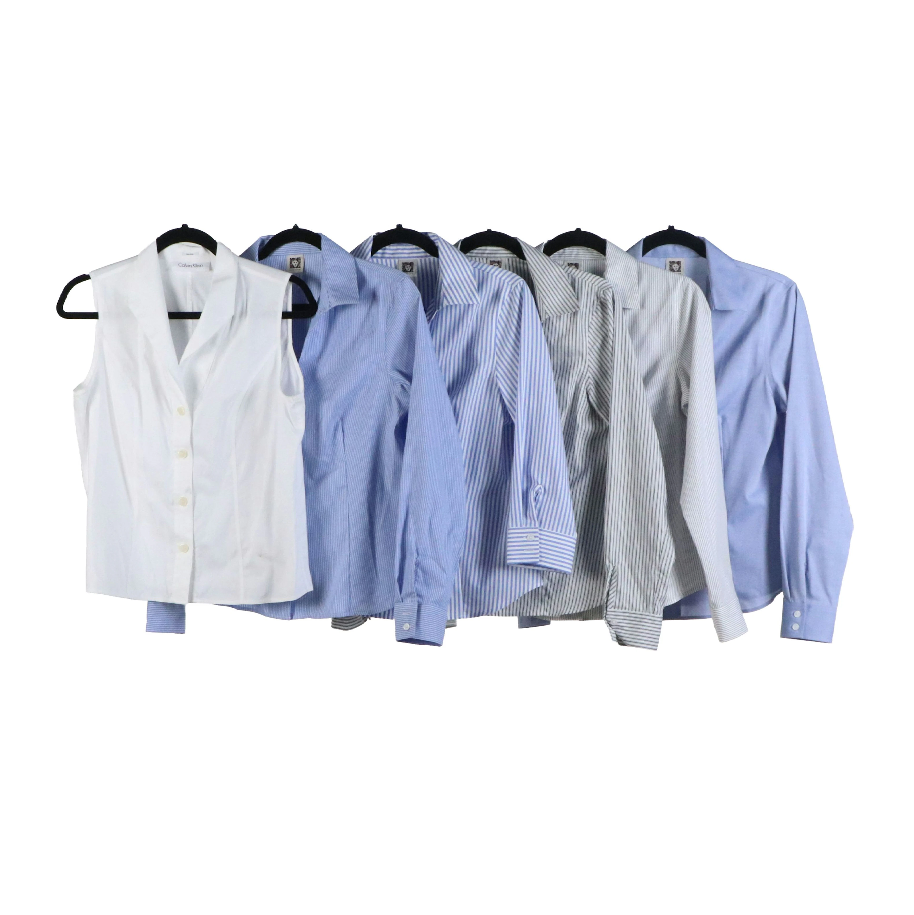 Anne Klein Long Sleeve Button-Down Tops & Calvin Klein Sleeveless Button-Up Top