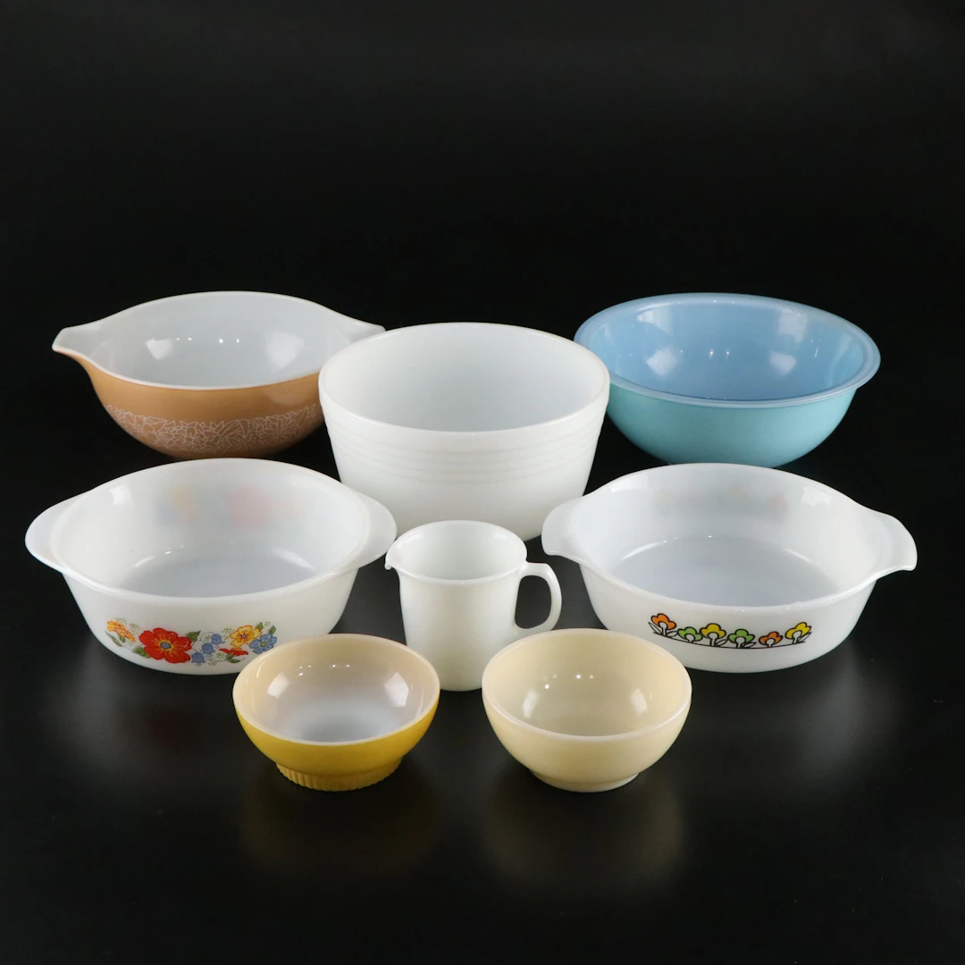 Anchor Hocking, Pyrex, & Glasbake Casserole Dishes, Mixing Bowls, & More