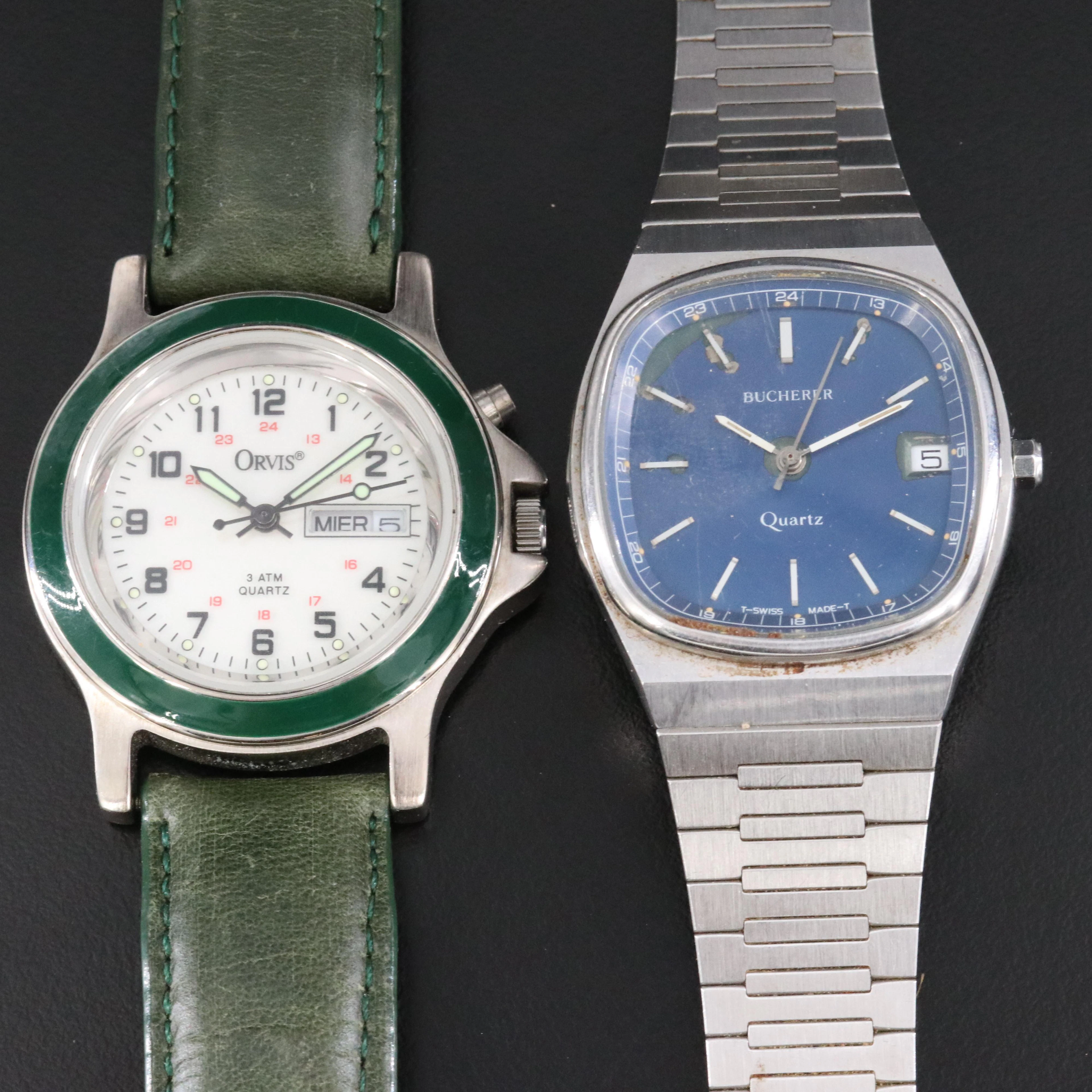 Bucherer #15425 and Orvis Field Style Quartz Watches