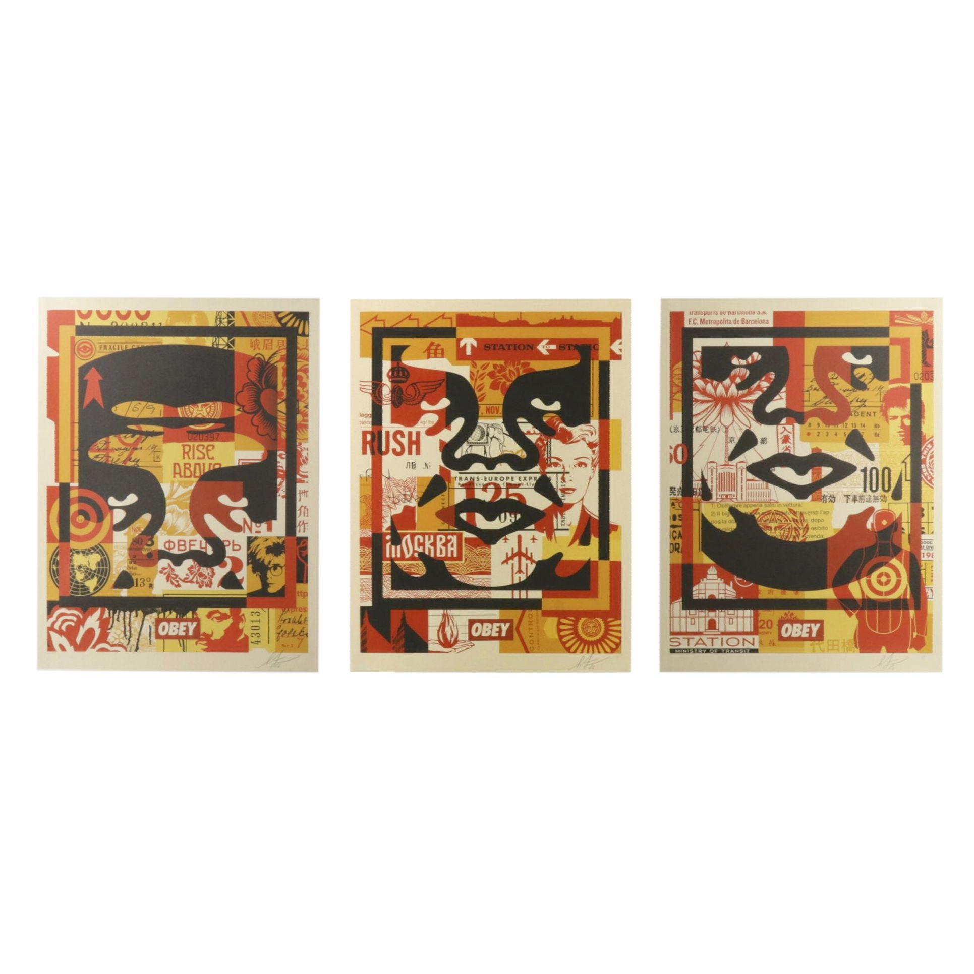 Shepard Fairey Triptych