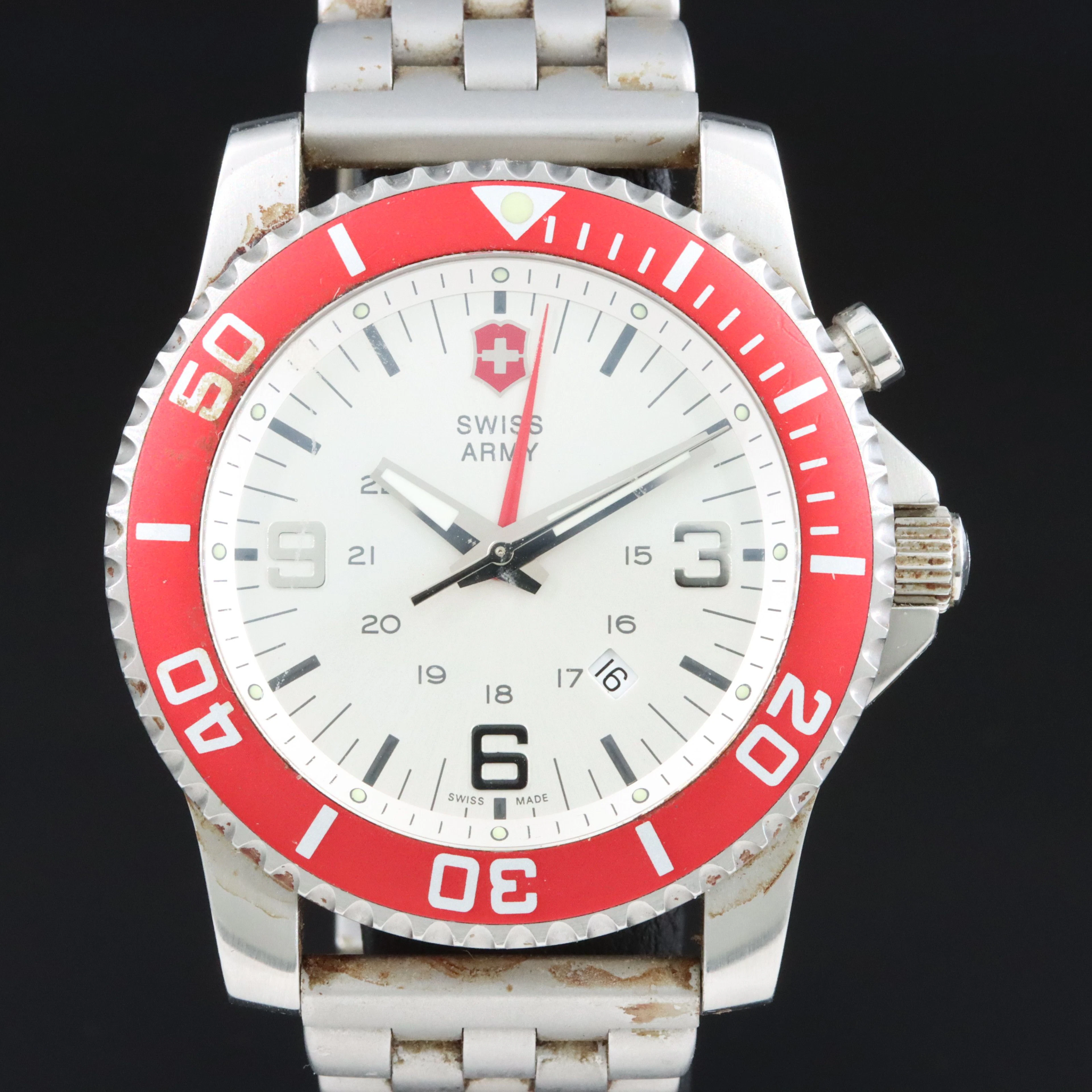 Victorinox Swiss Army Stainless Steel Maverick Alarm Watch
