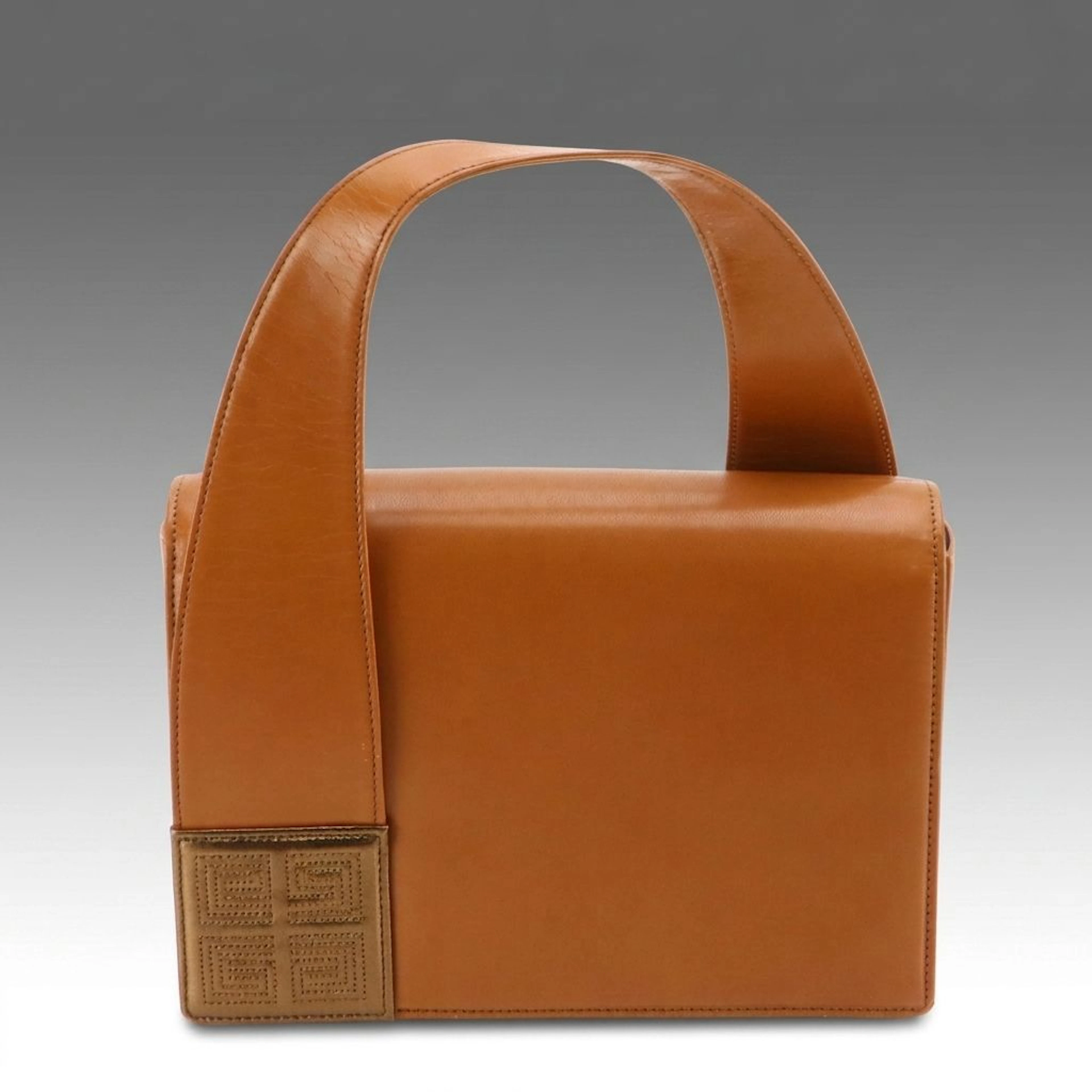 Givenchy 4G Stitch Corner Handbag in Brown Leather