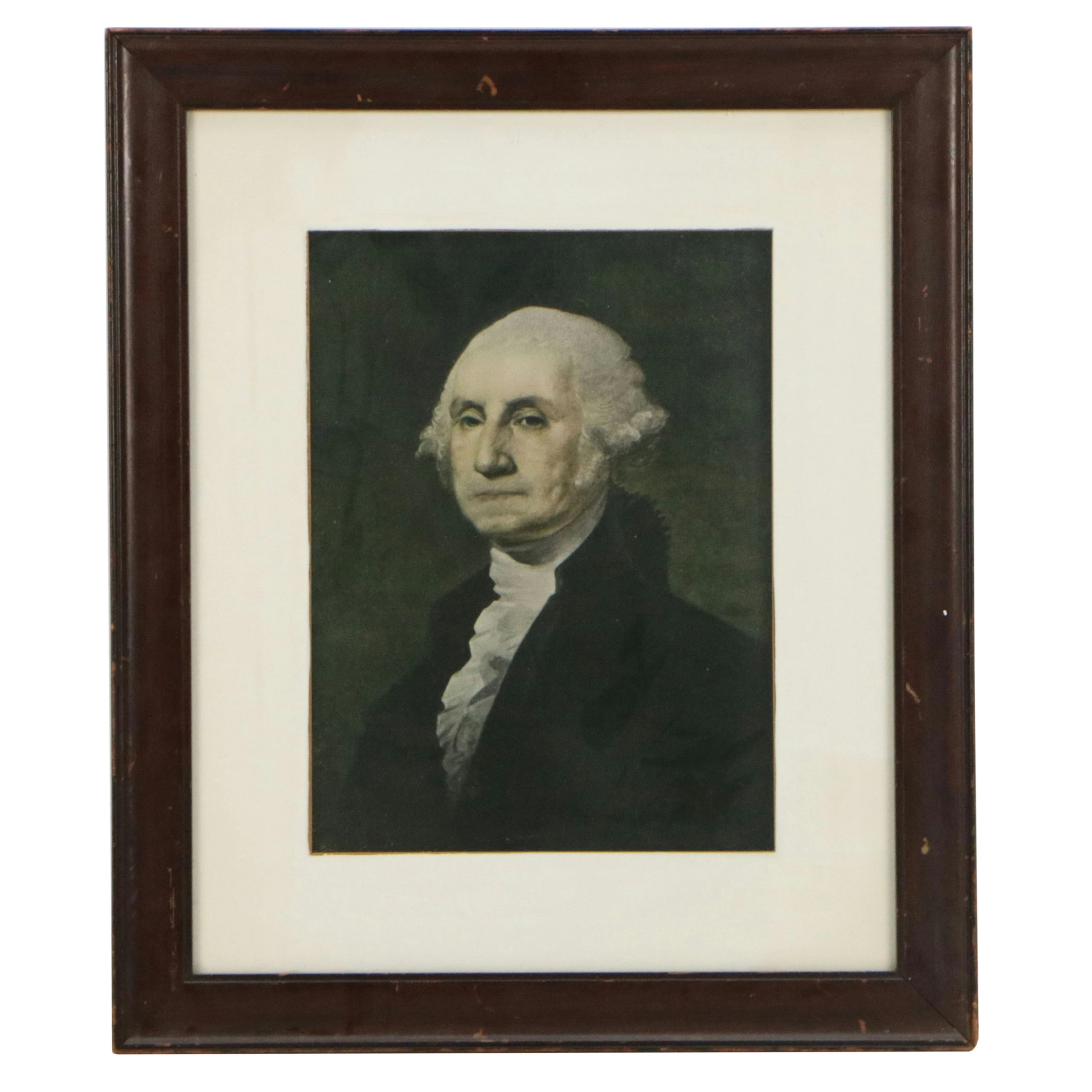 Halftone Portrait of George Washington After Gilbert Stuart, 20th Century
