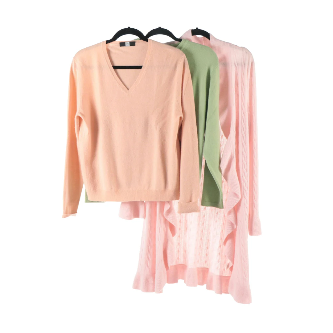 Lilly Pulitzer Cashmere Open-Front Cardigan Sweater & Other Cashmere Sweaters
