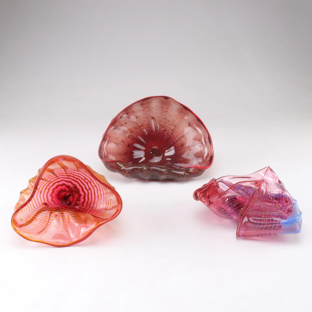 Chihuly Style Seaform Art Glass Pieces