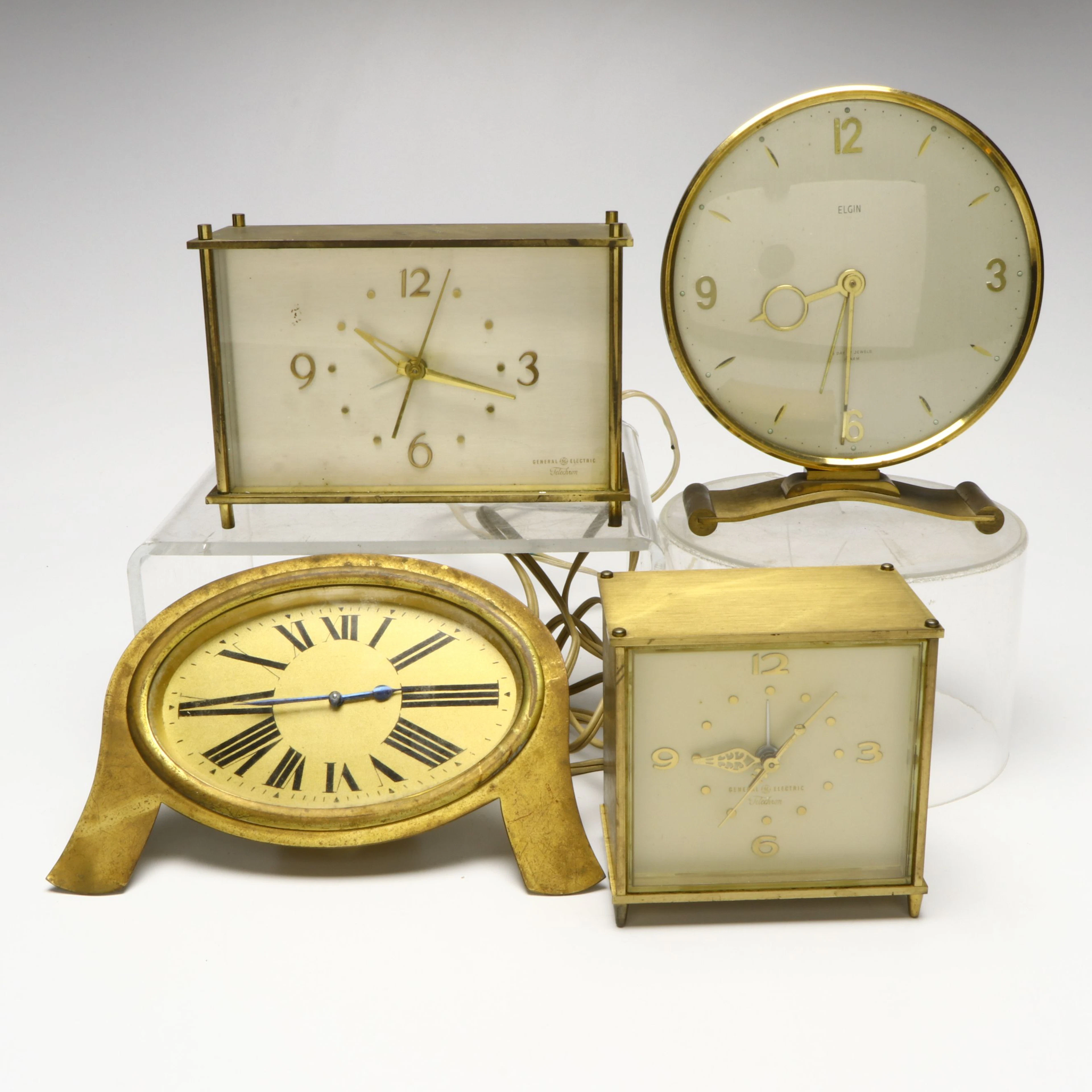 General Electric Minimalist Telechron Electric Clocks with More Clocks, Vintage