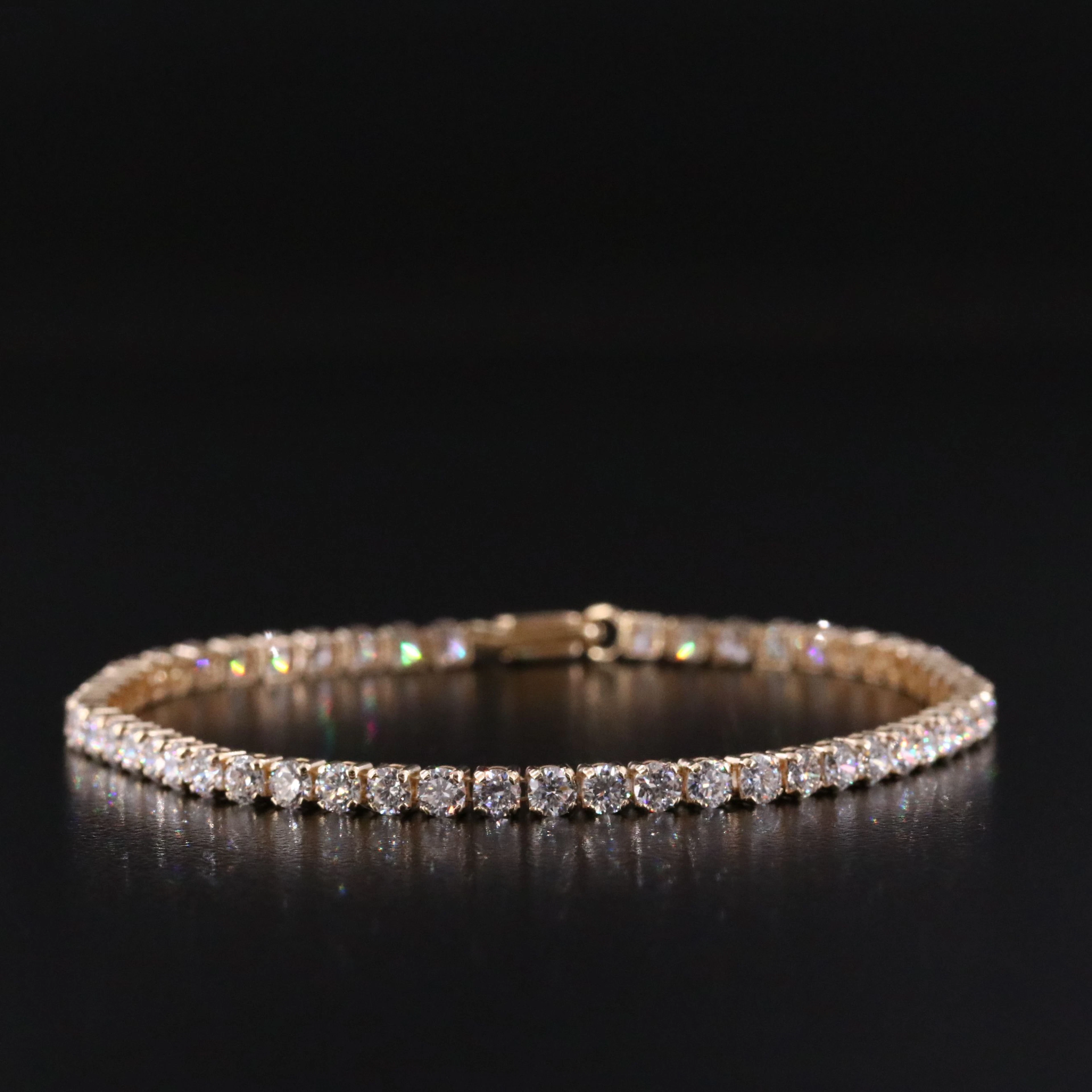 14K 4.85 CTW Lab Grown Diamond Line Bracelet with IGI Jewelry Report