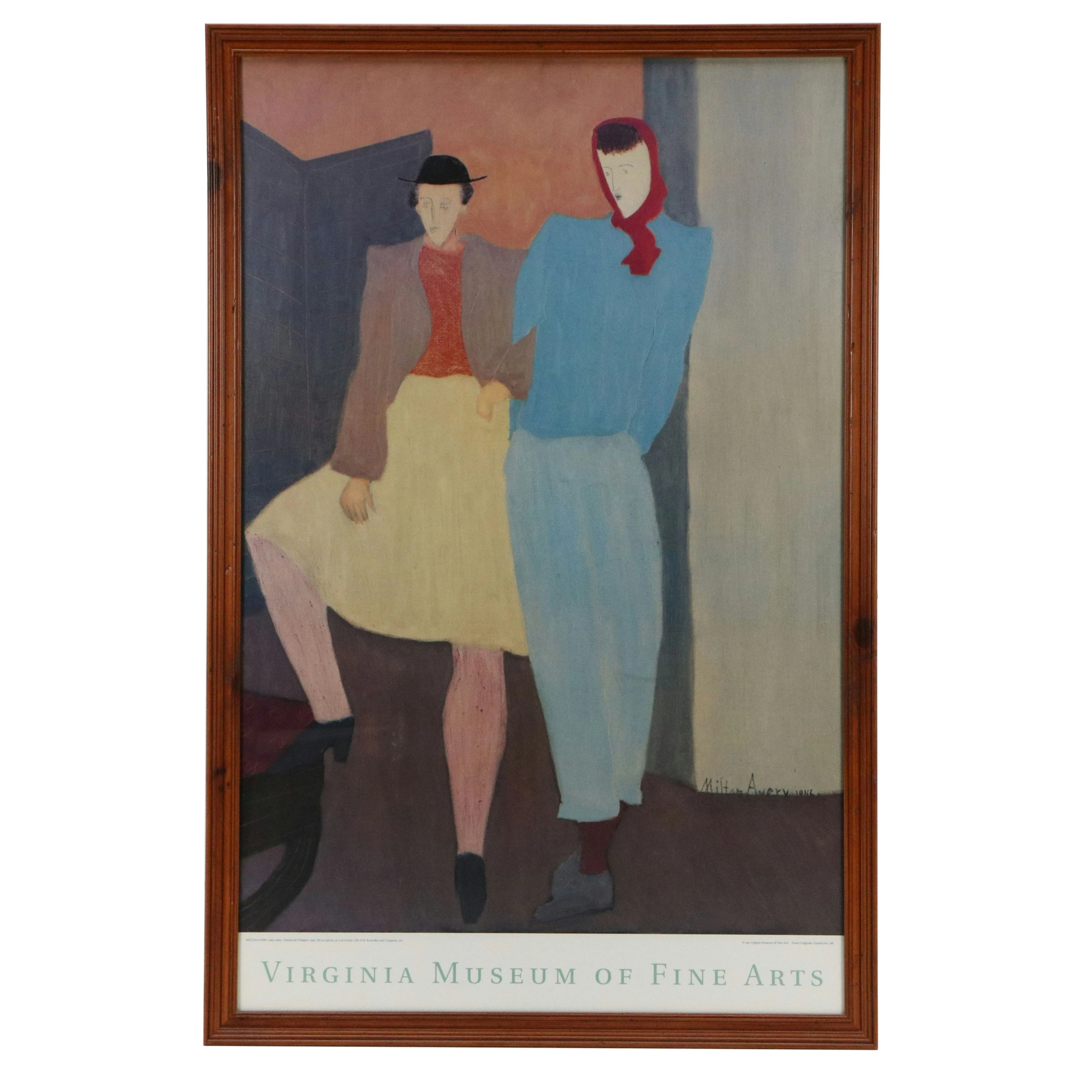 Offset Lithograph After Milton Avery "Greenwich Village," 1991