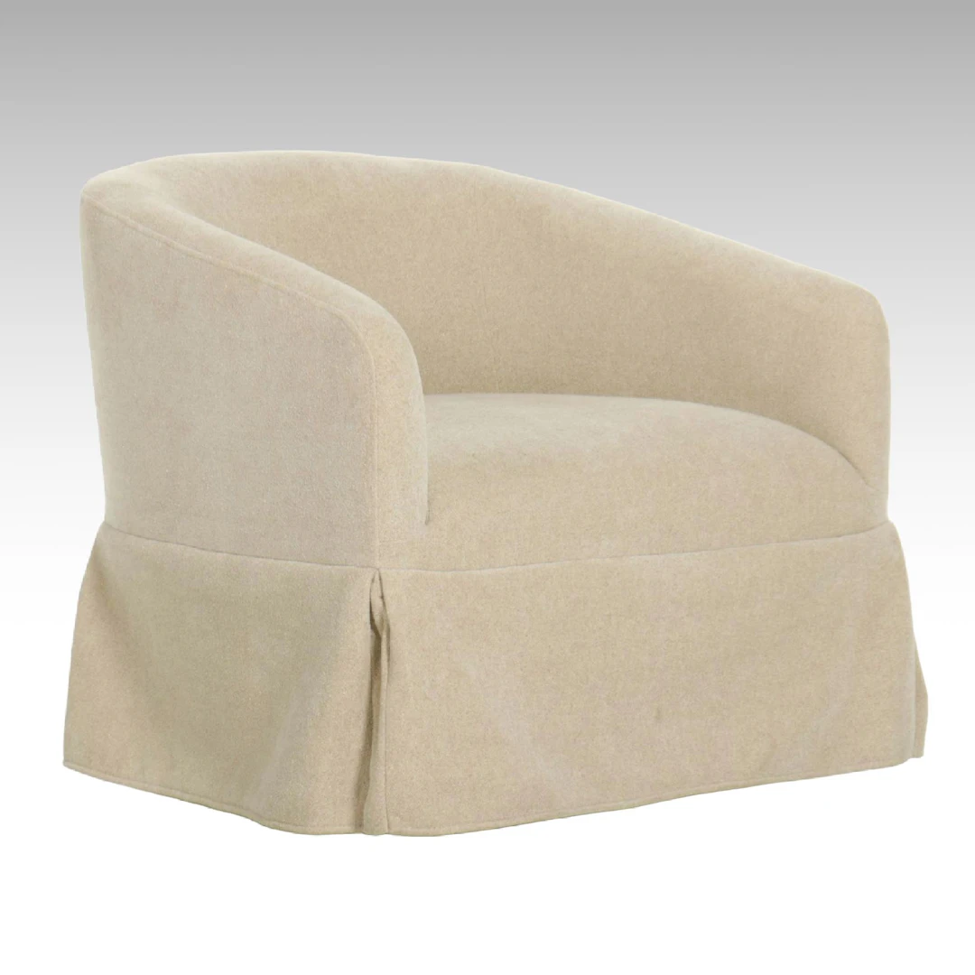 Jason Furniture Upholstered Swivel Club Chair, 21st Century