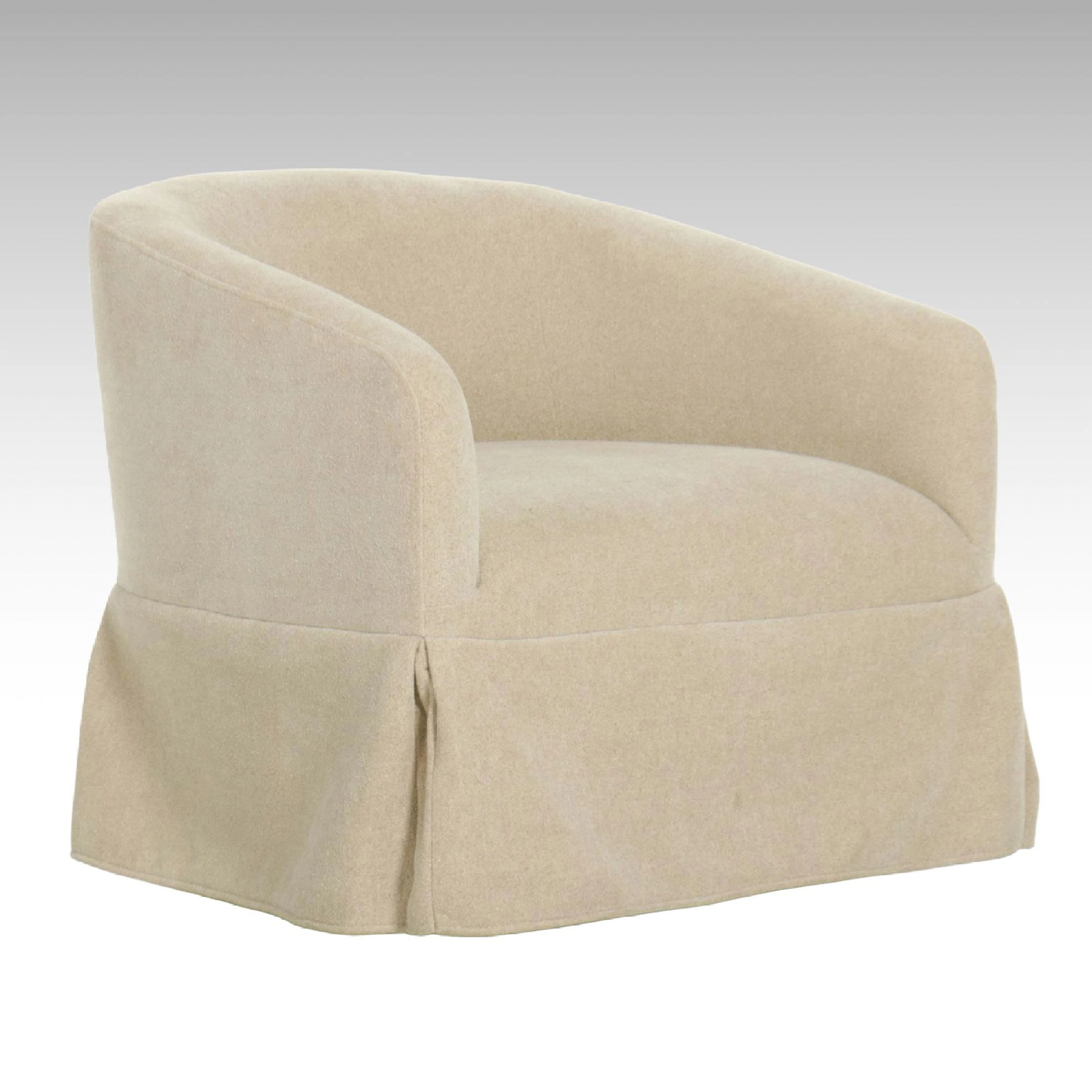 Jason Furniture Upholstered Swivel Club Chair, 21st Century