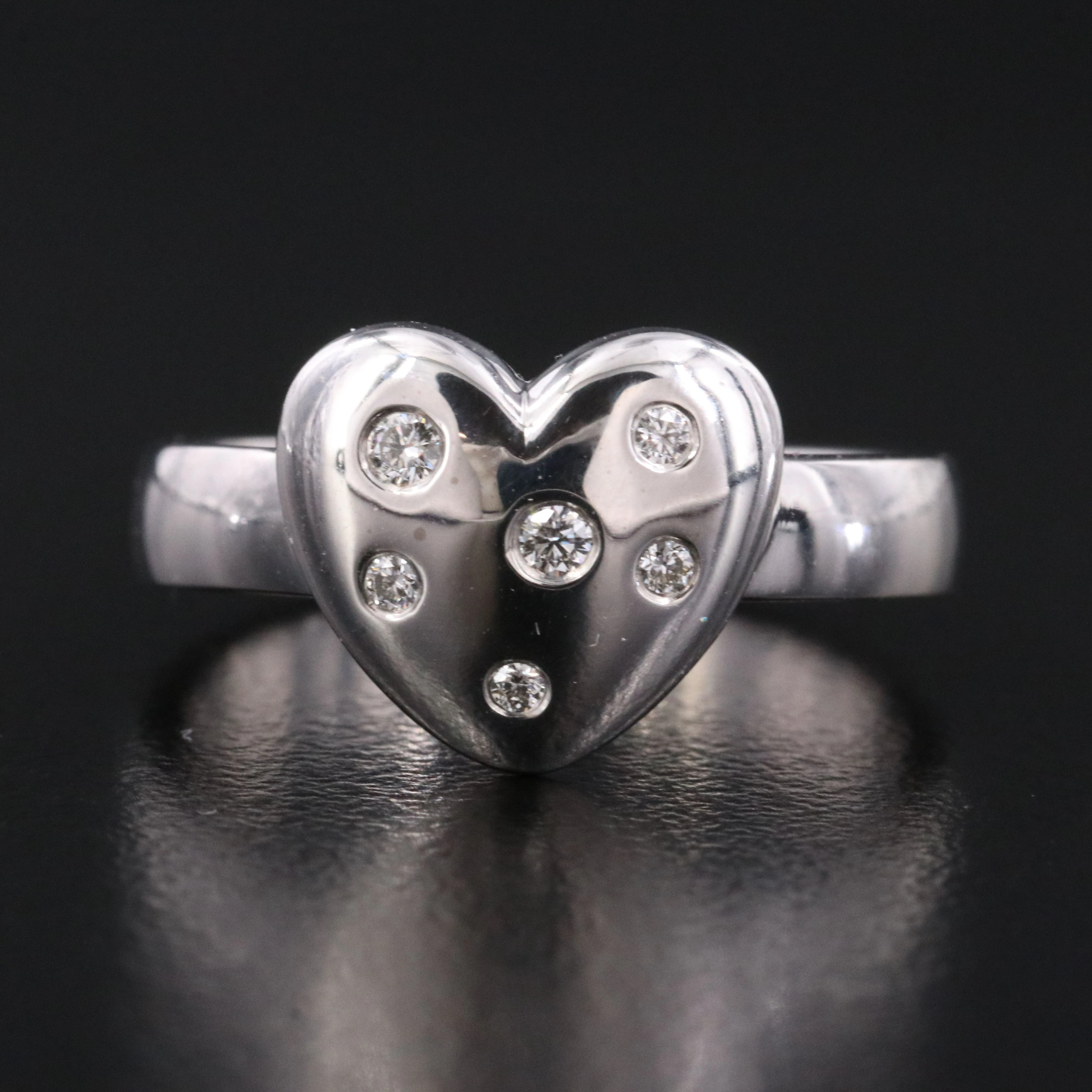 Tiffany Etoile 18K Diamond Heart Ring