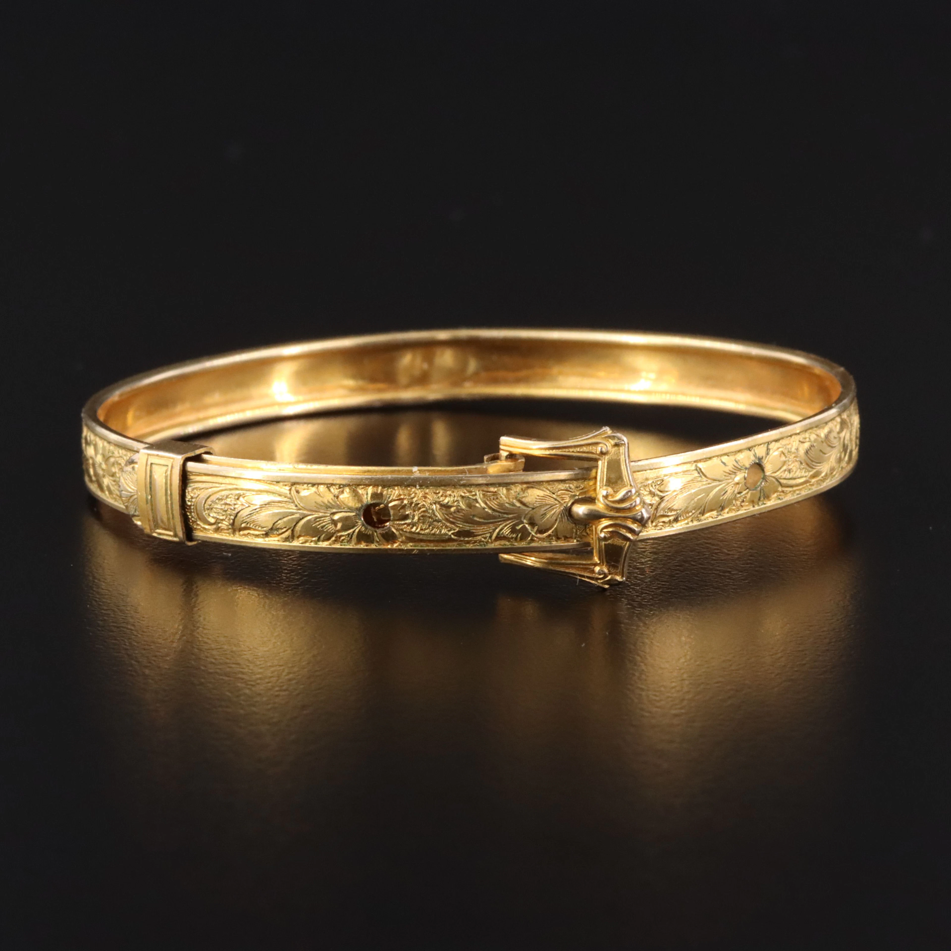 Hayward Gold-Filled Floral Buckle Bracelet
