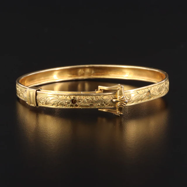 Hayward Gold-Filled Floral Buckle Bracelet
