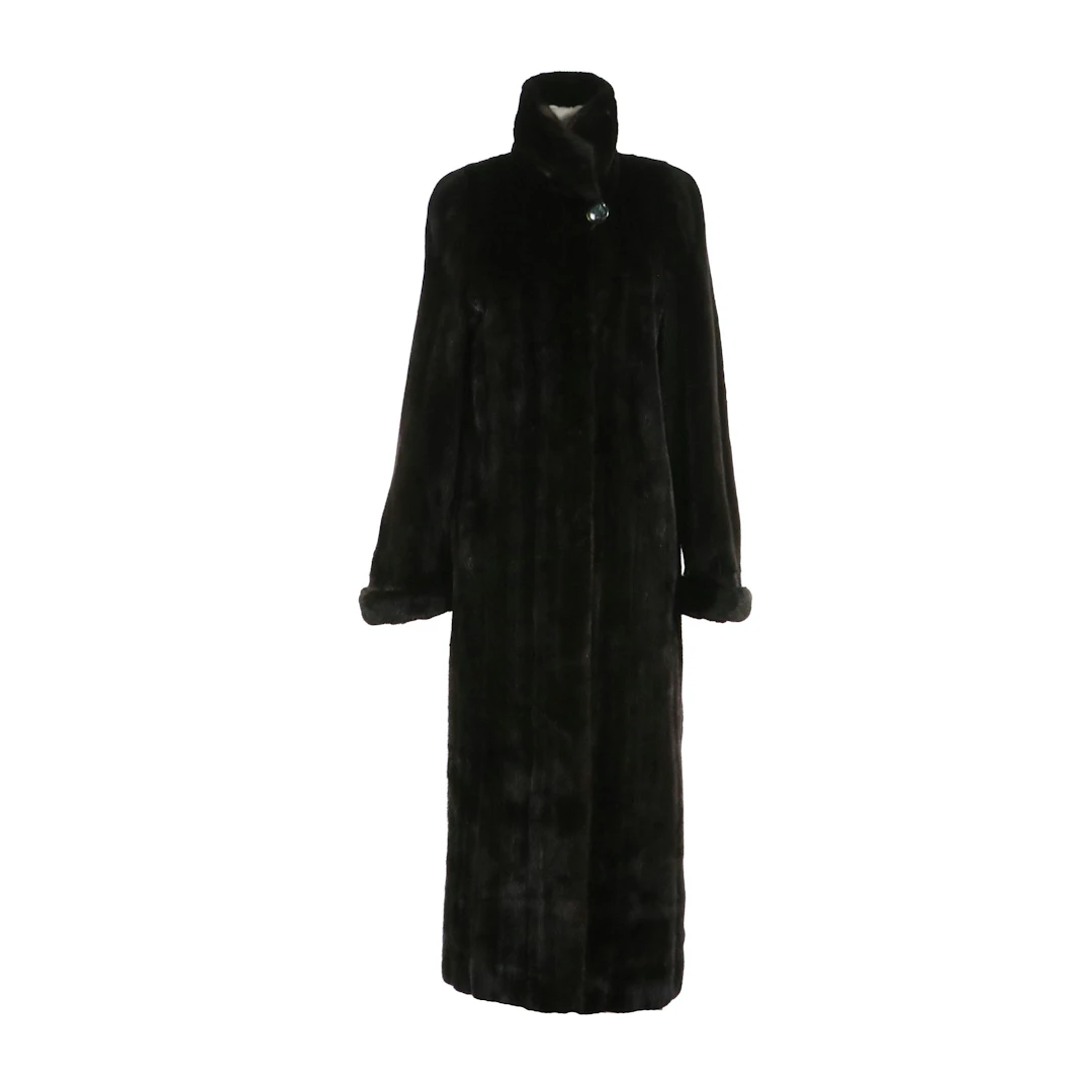 Blackglama® Natural Black Mink Fur Full-Length Coat