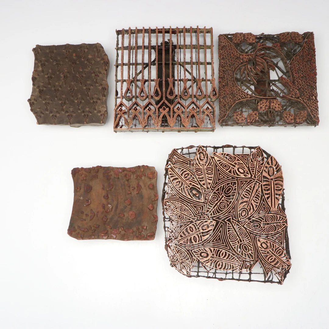 Vintage Indonesian Copper Tjap Printing Blocks