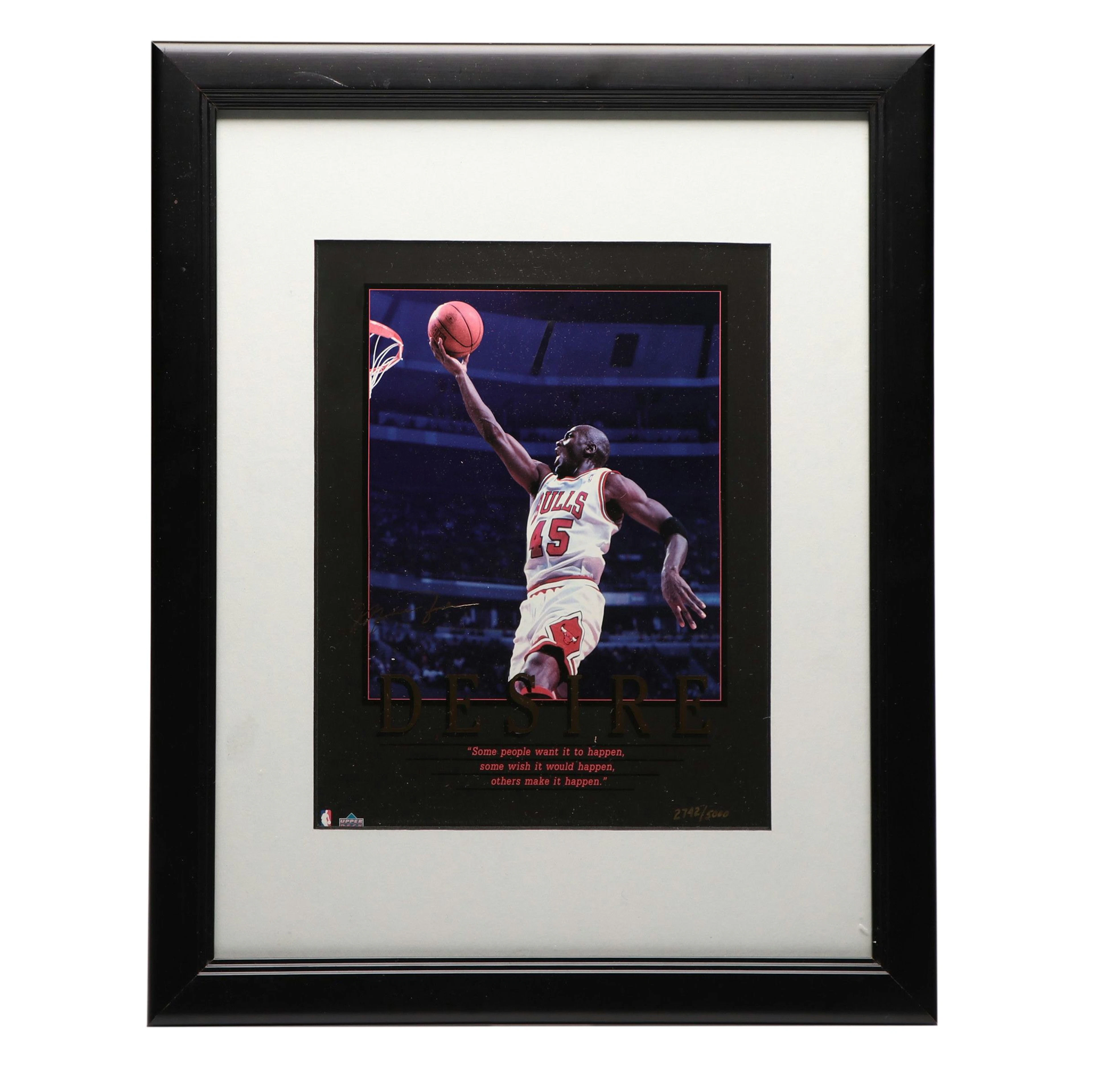 Facsimile Signed Michael Jordan Limited Edition Upper Deck Chicago Bulls Print