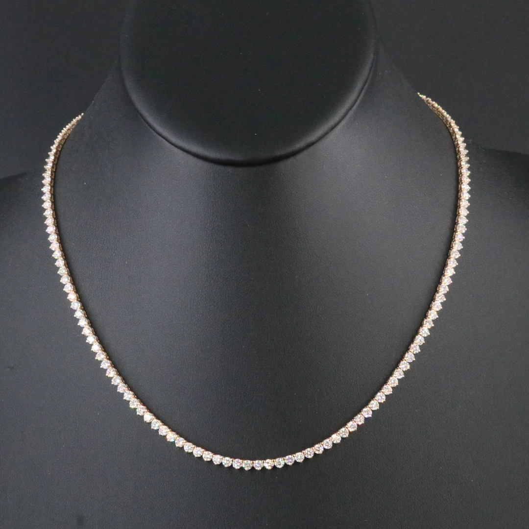 14K 9.92 CTW Diamond Rivière Necklace