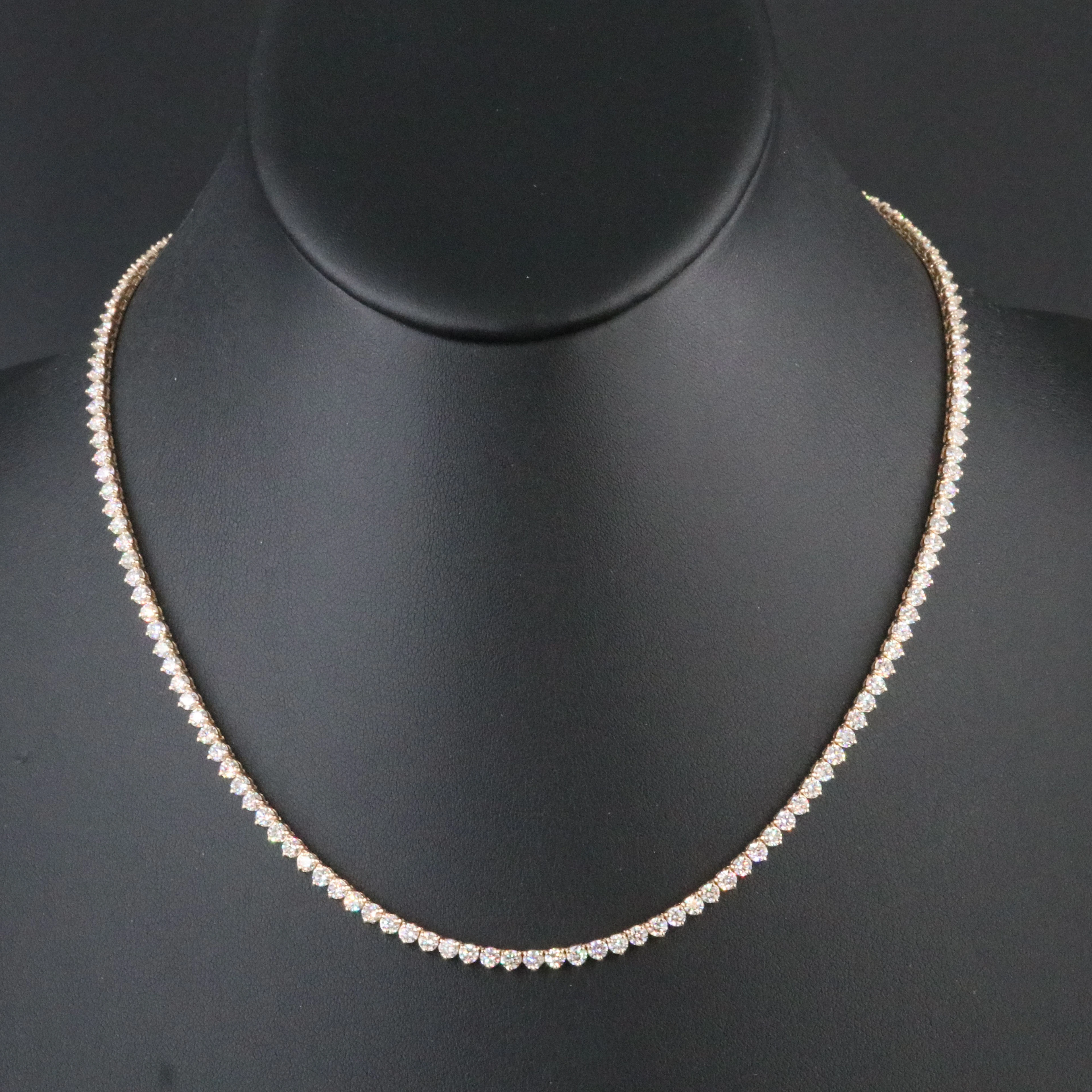14K 9.92 CTW Diamond Rivière Necklace