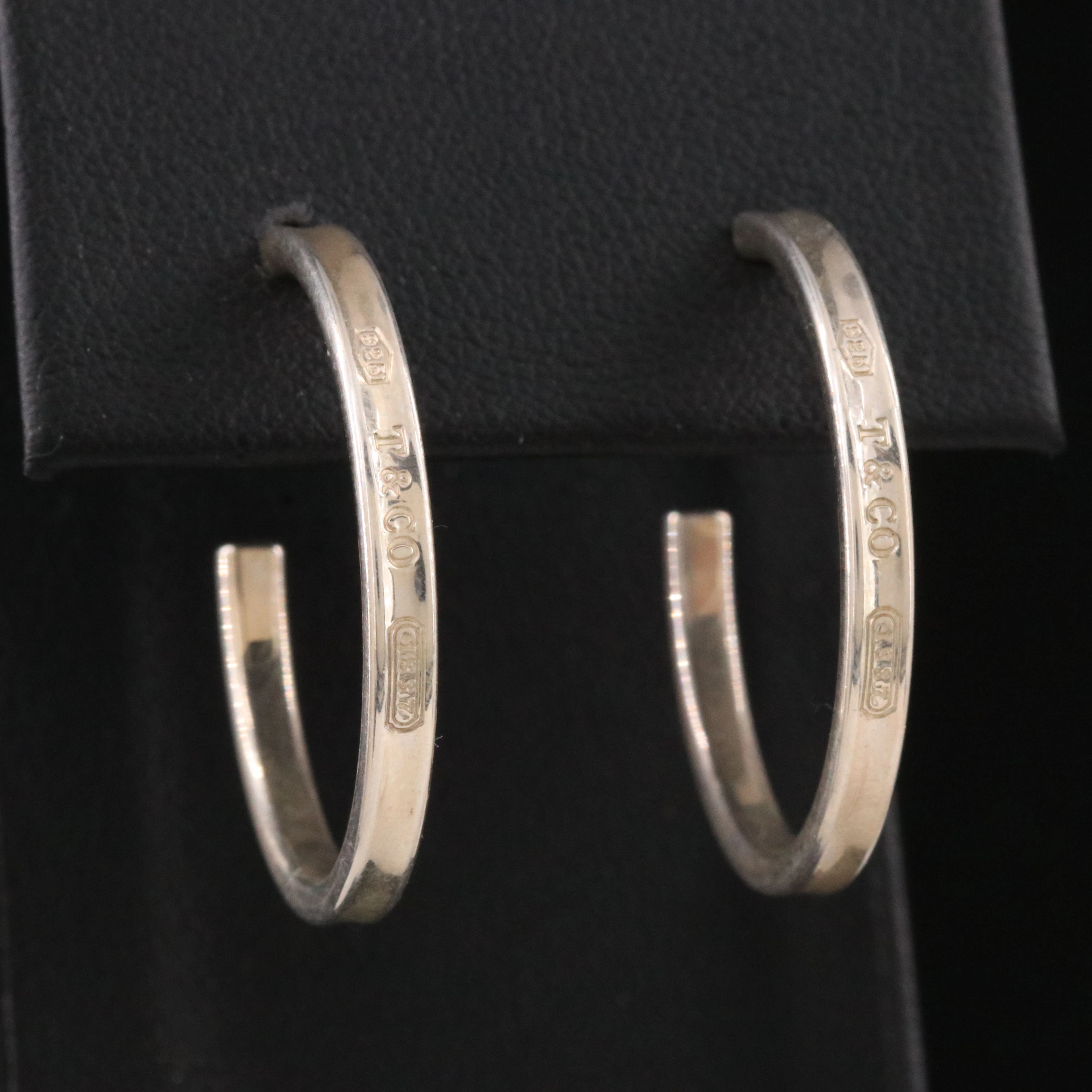 Tiffany & Co. 1837 Sterling Hoop Earrings
