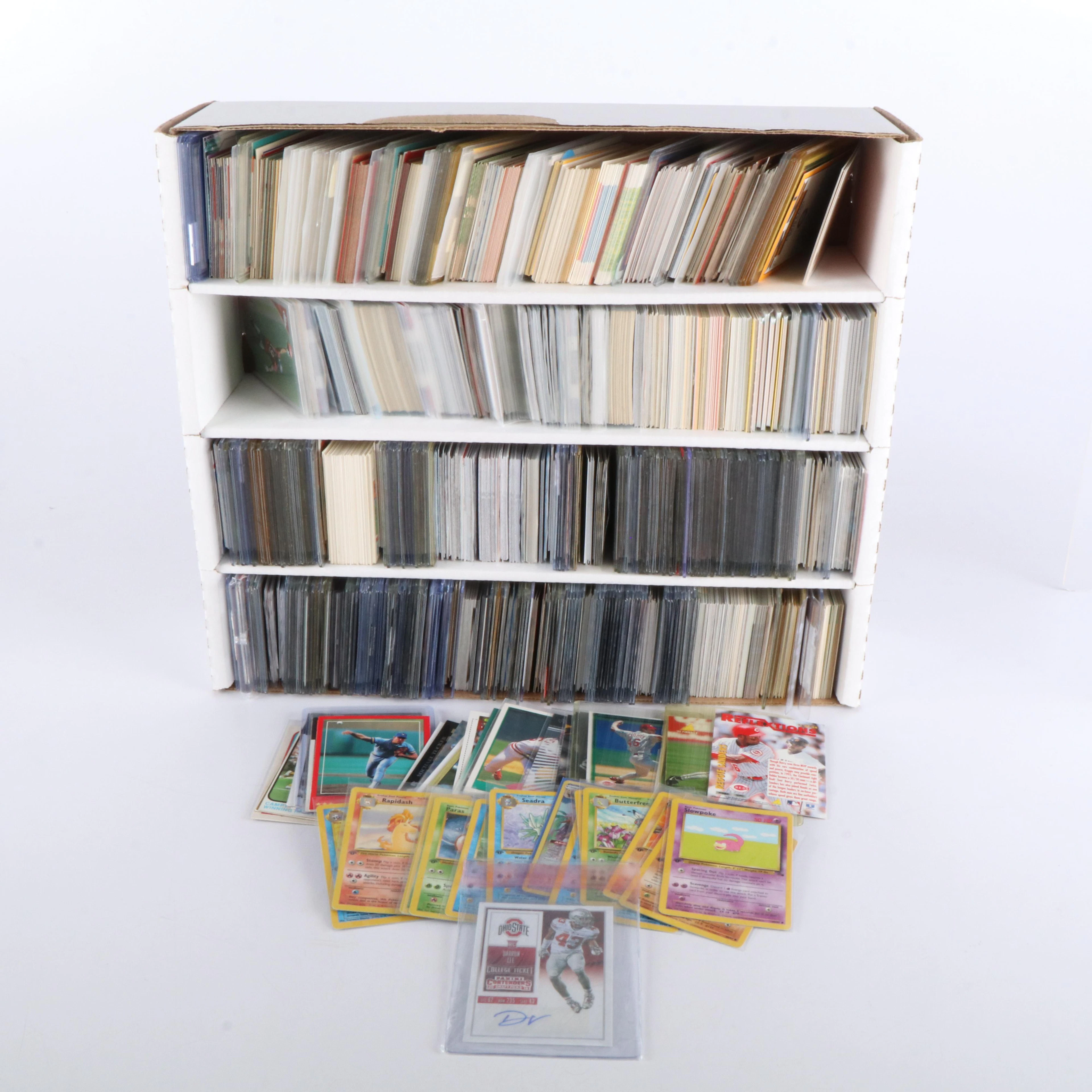 Over 2,000 Various Trading Cards, Baseball, Football, Basketball, Pokémon