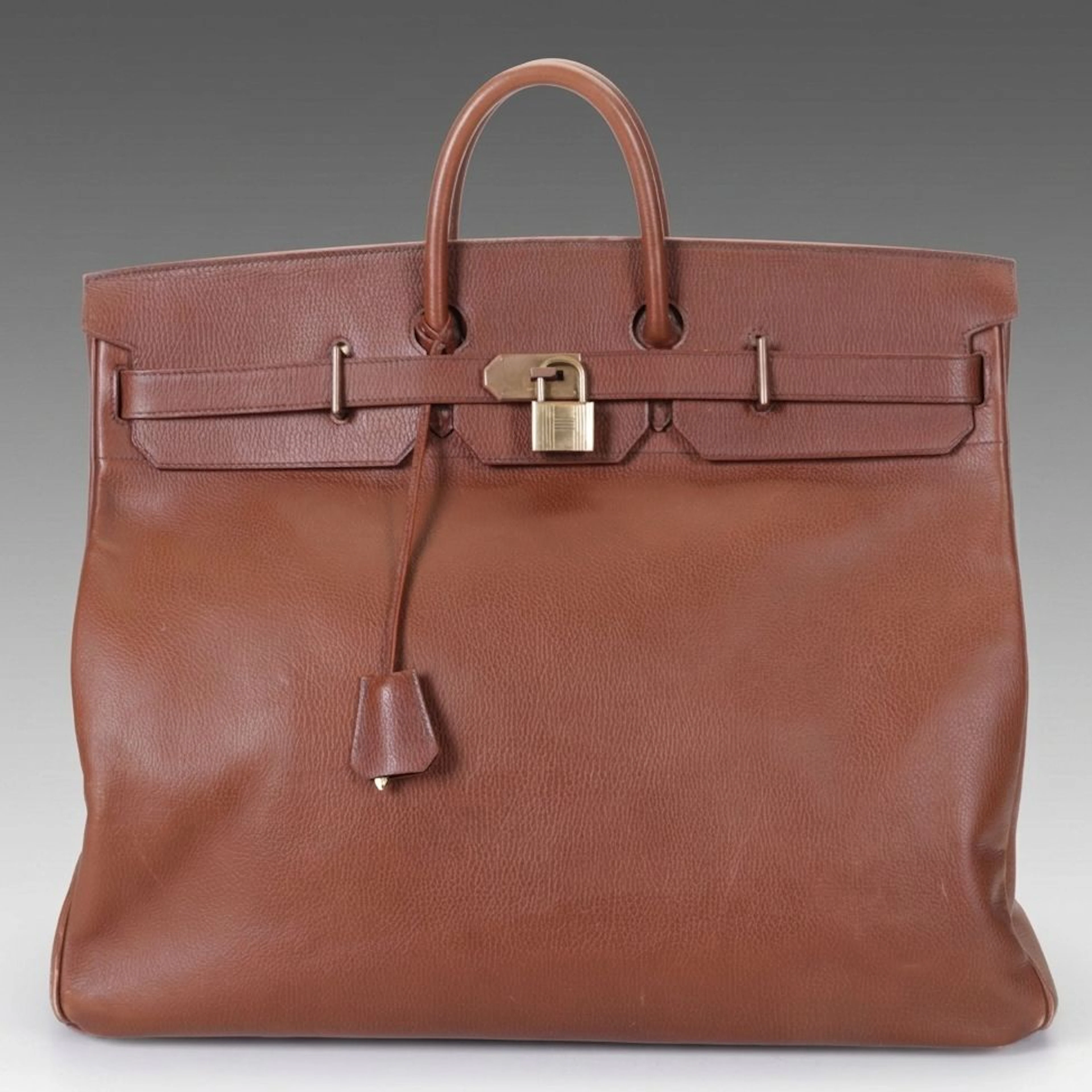 Hermès Haut à Courroies Birkin 55 in Brown Clemence Leather