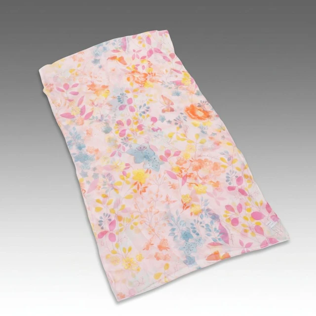 Salvatore Ferragamo Pink Silk Floral Print Neck Scarf