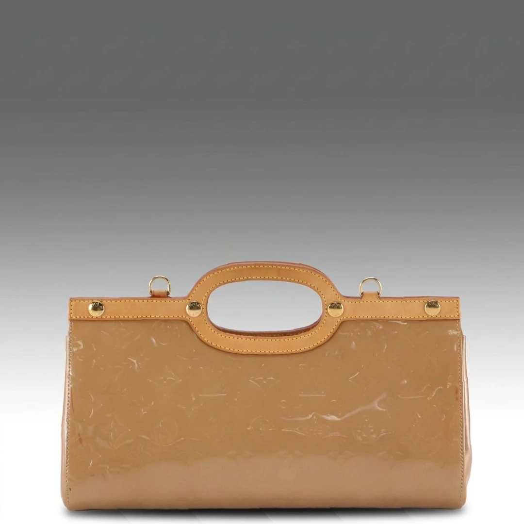 Louis Vuitton Roxbury Drive Handbag in Noisette Monogram Vernis Leather