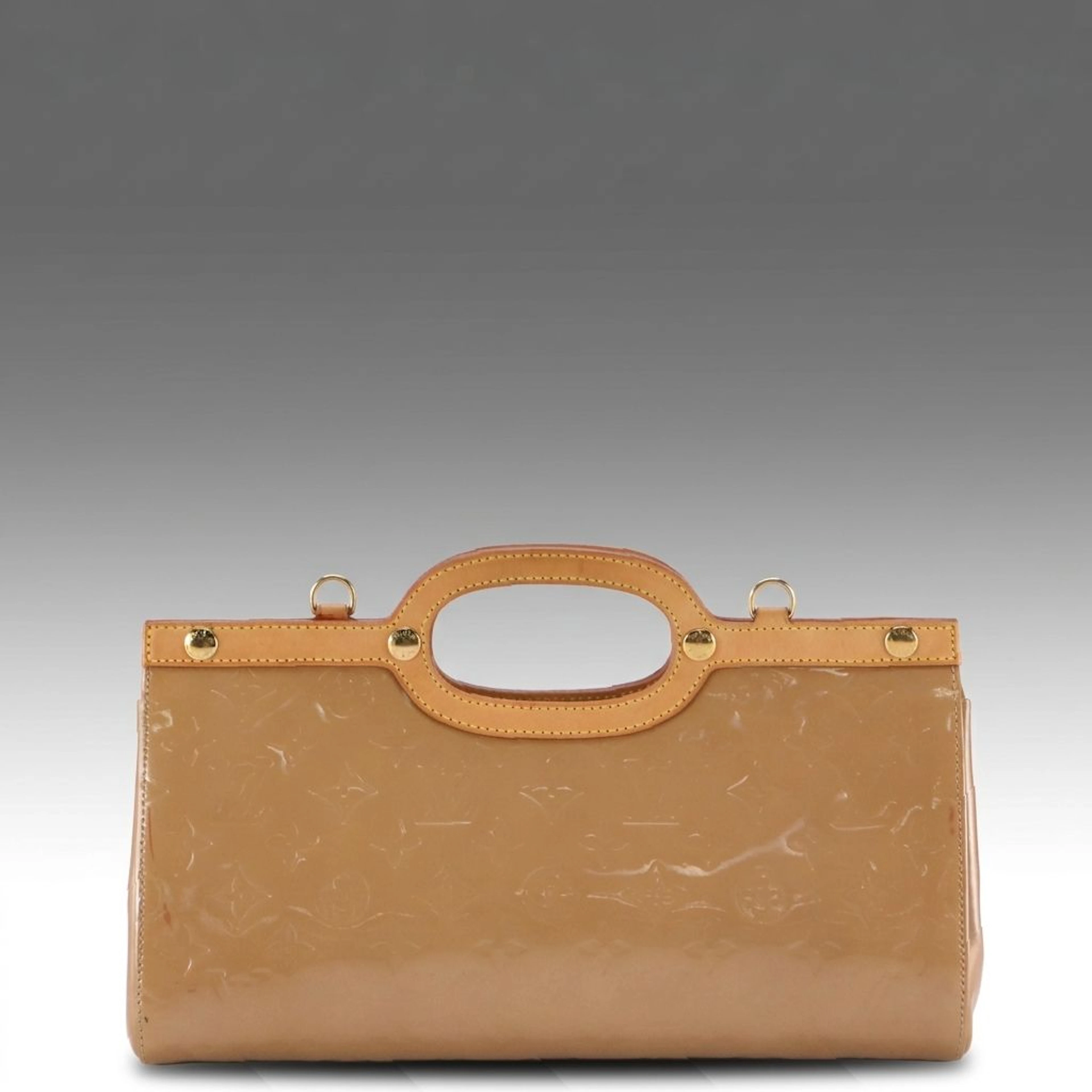 Louis Vuitton Roxbury Drive Handbag in Noisette Monogram Vernis Leather