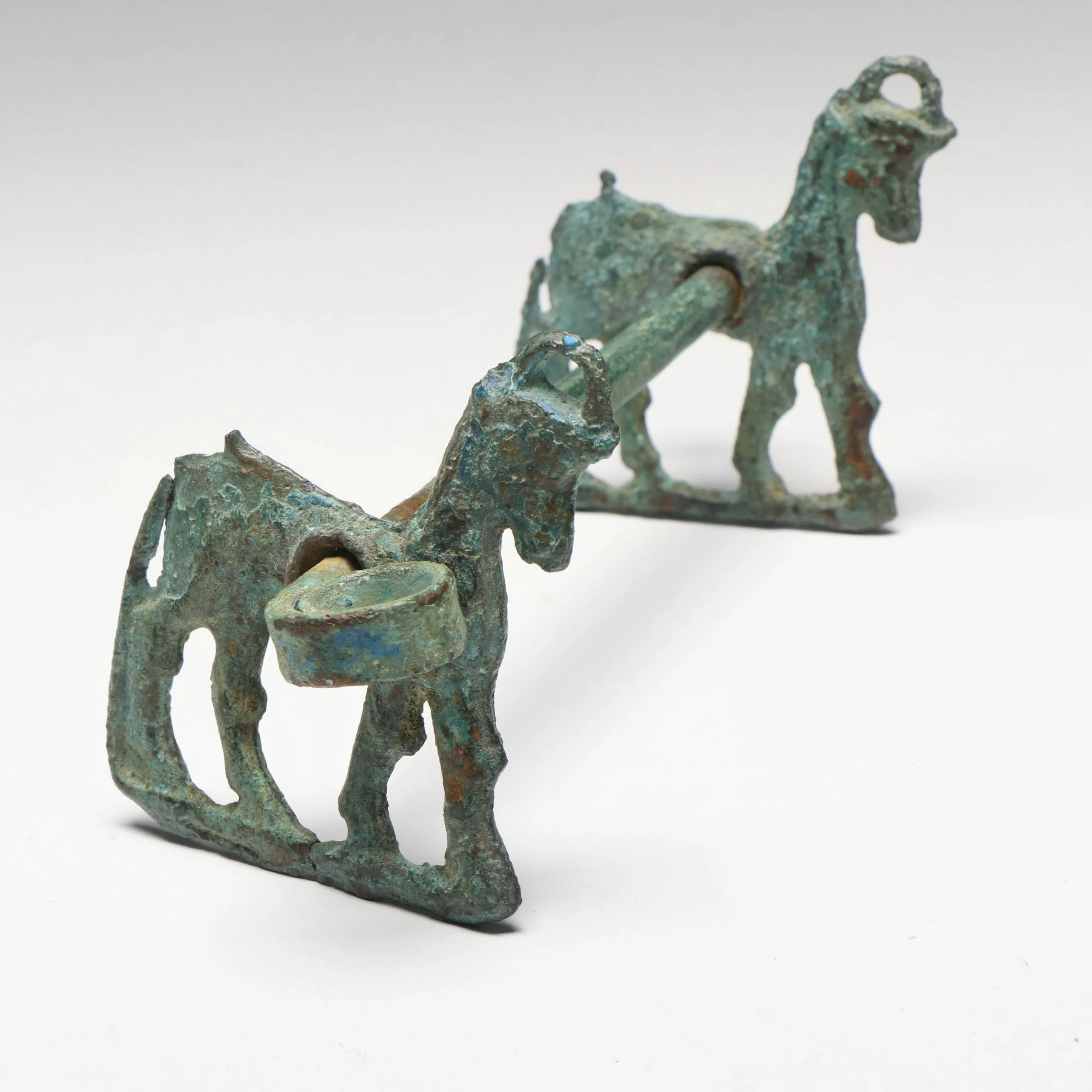 Amlash Bronze Horse Bit and Cheek Pieces, 800 BCE