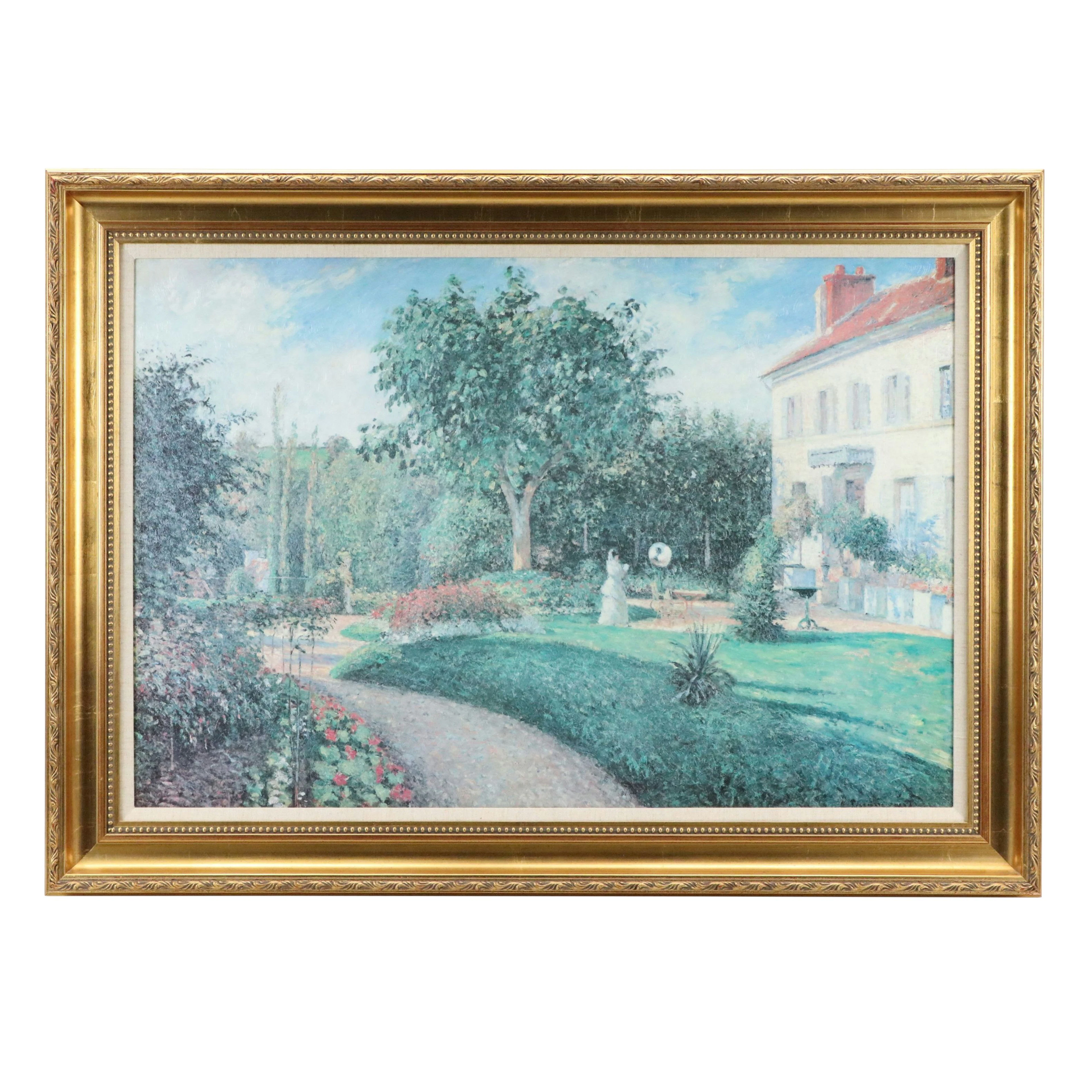 Offset Lithograph After Camille Pissaro "Le Jardin des Mathurins, Pontoise"