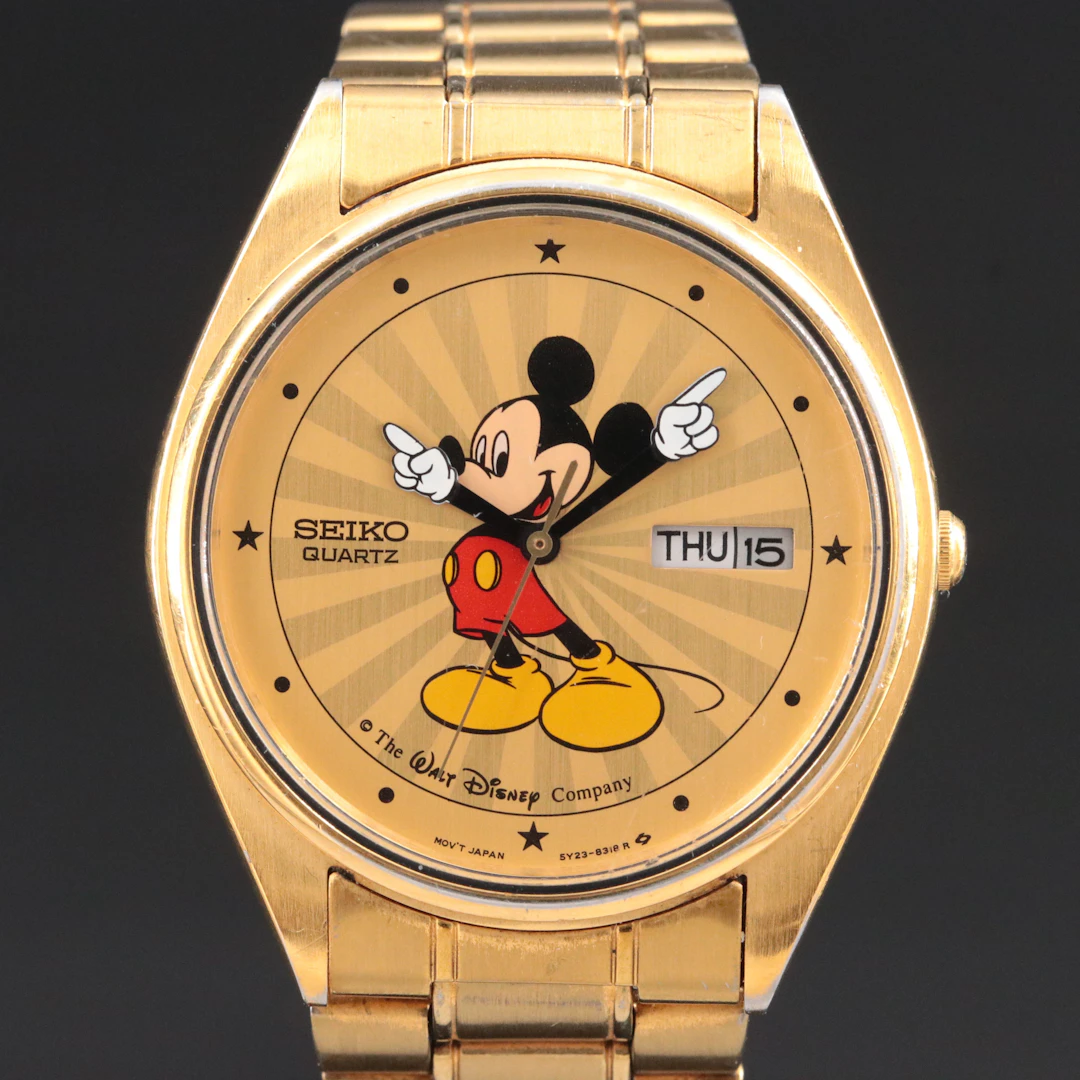 Seiko Disney's Mickey & Co. Gold-Tone Special Edition Quartz Watch