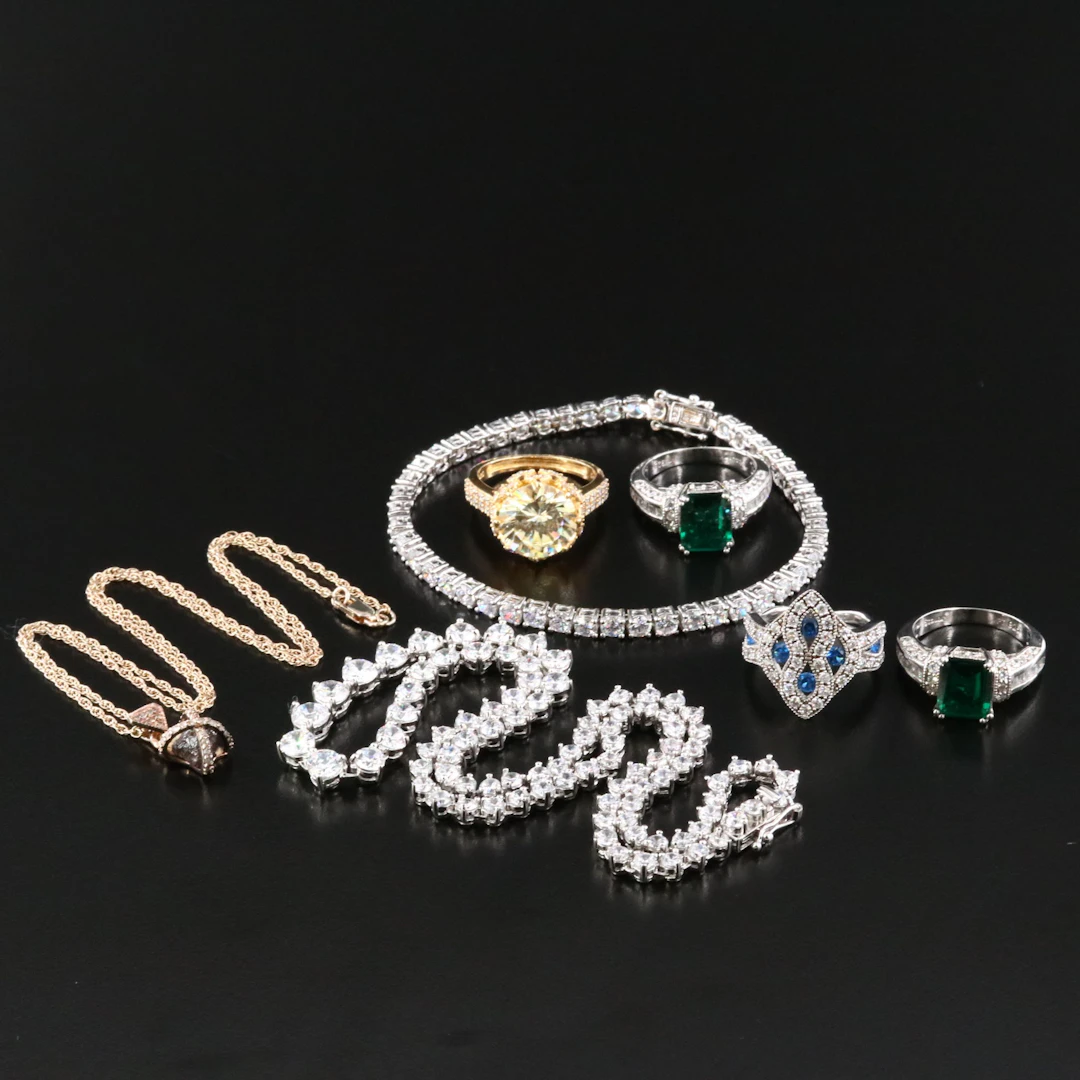 Sterling Jewelry Featuring Diamond, CZ and Zircon