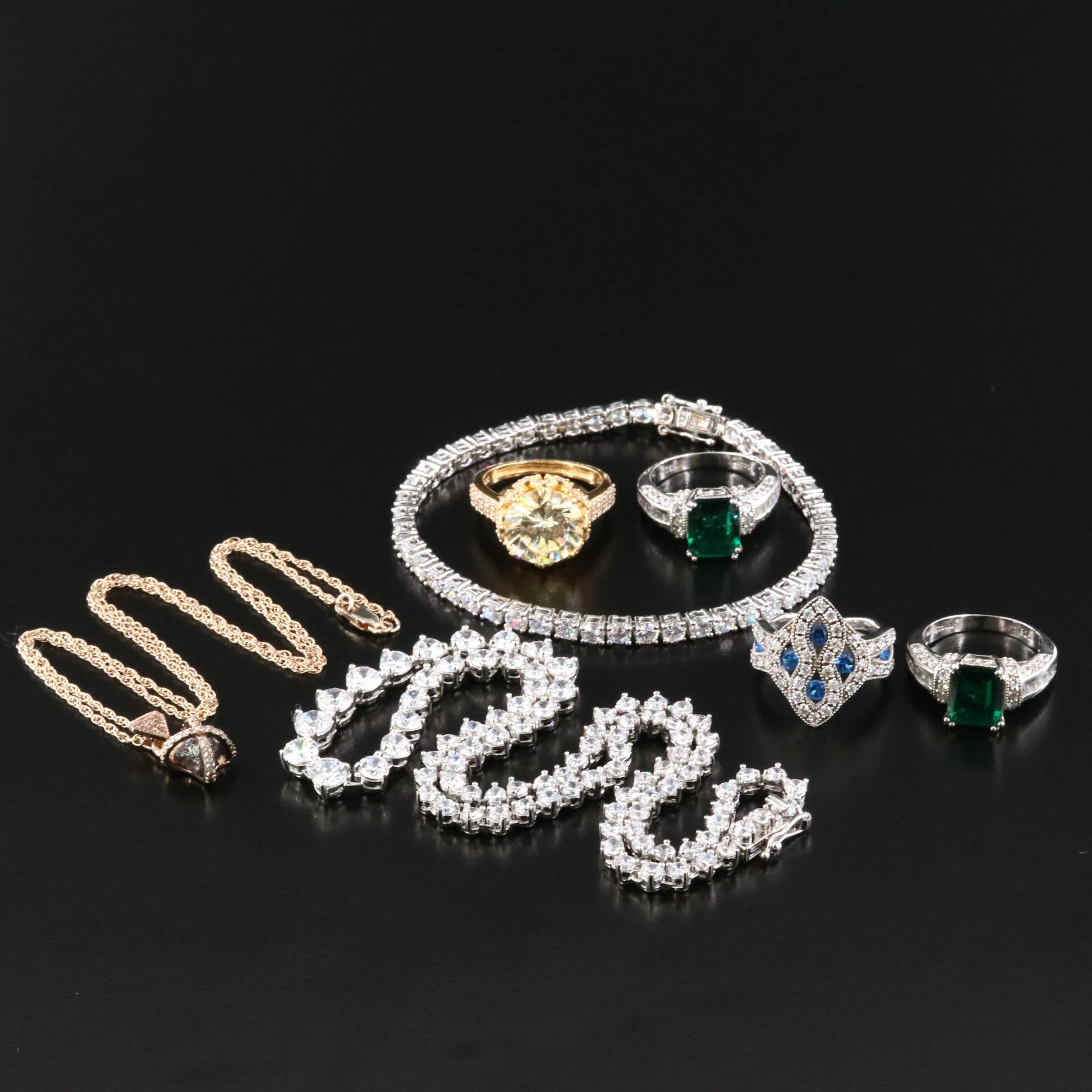 Sterling Jewelry Featuring Diamond, CZ and Zircon