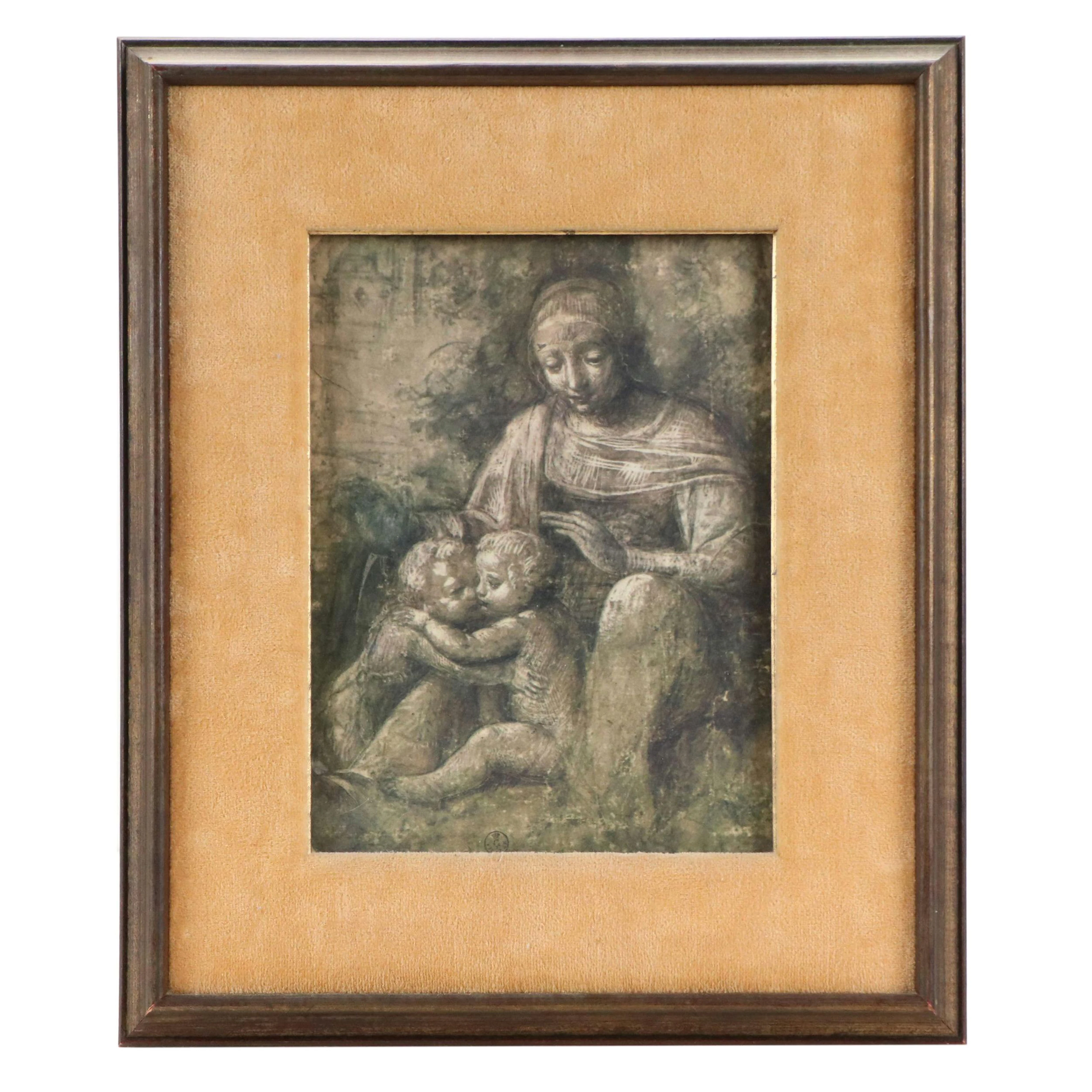 Offset Lithograph After Bernardino Luini "Virgin with Christ Child"