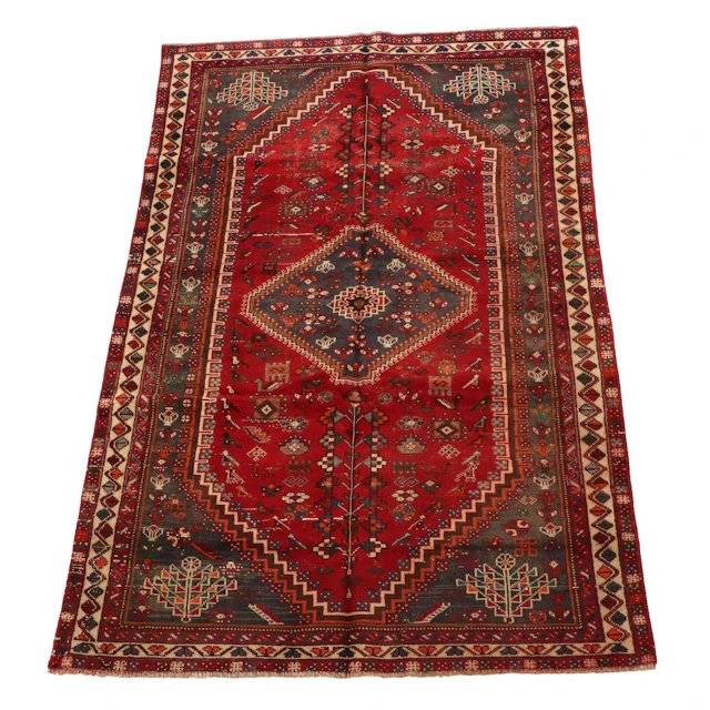 5' x 7'8 Hand-Knotted Persian Qashqai Area Rug