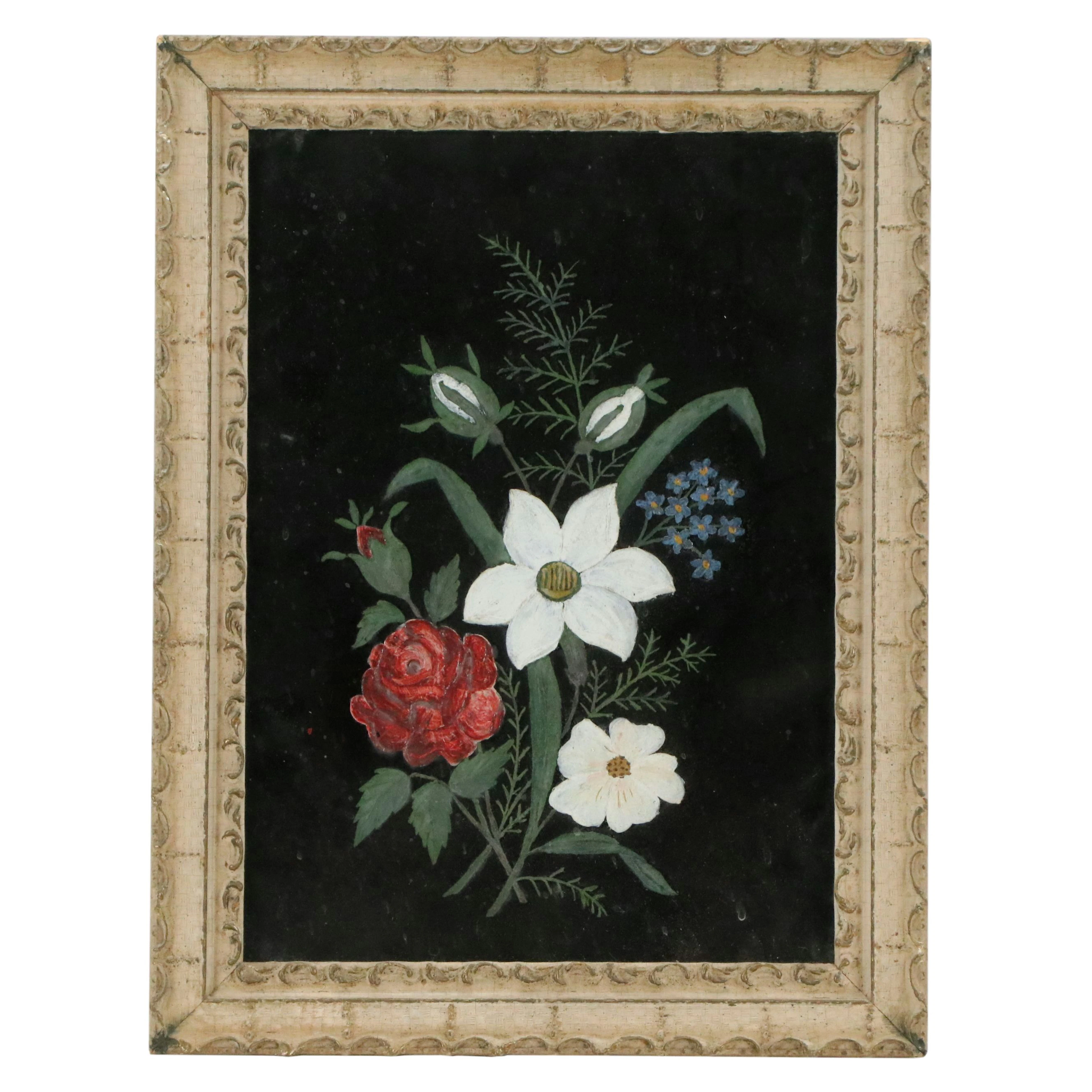 Stylized Acrylic Painting of Floral Arrangement