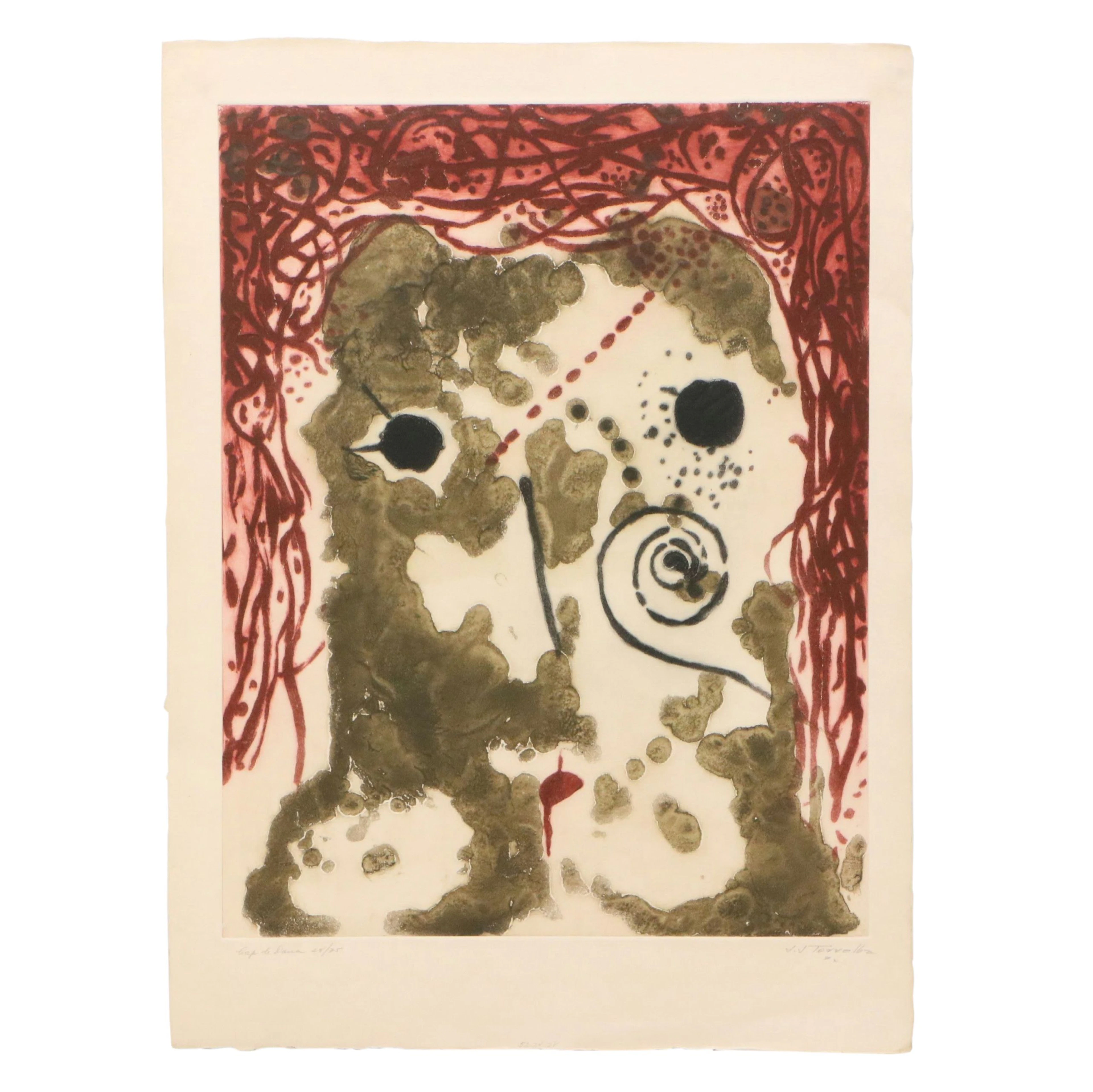 Juan José Torralba Relief Print "Cap de Dana," 1972