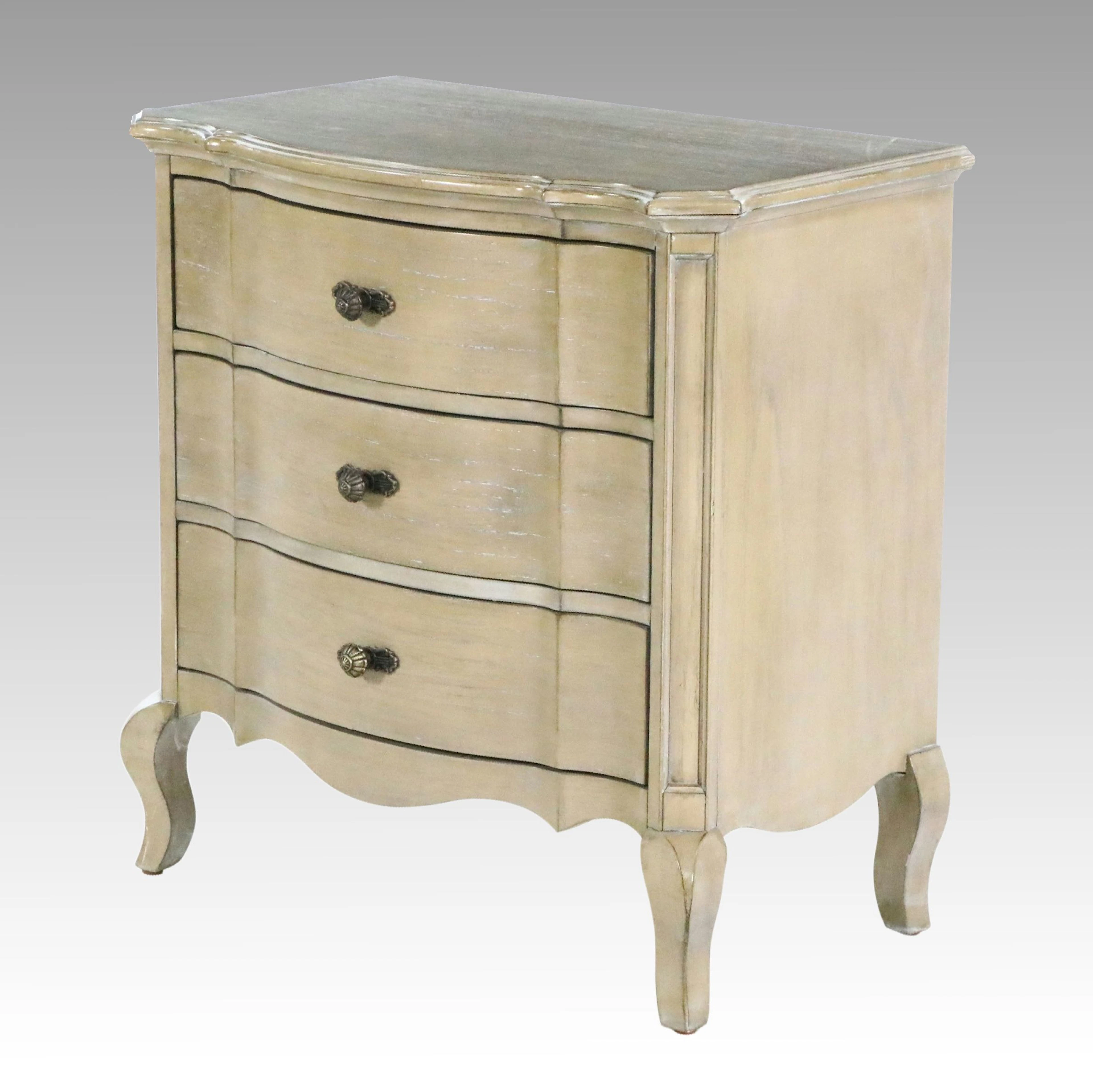 Acme Furniture French Provincial Style Paint-Decorated Three-Drawer Chest