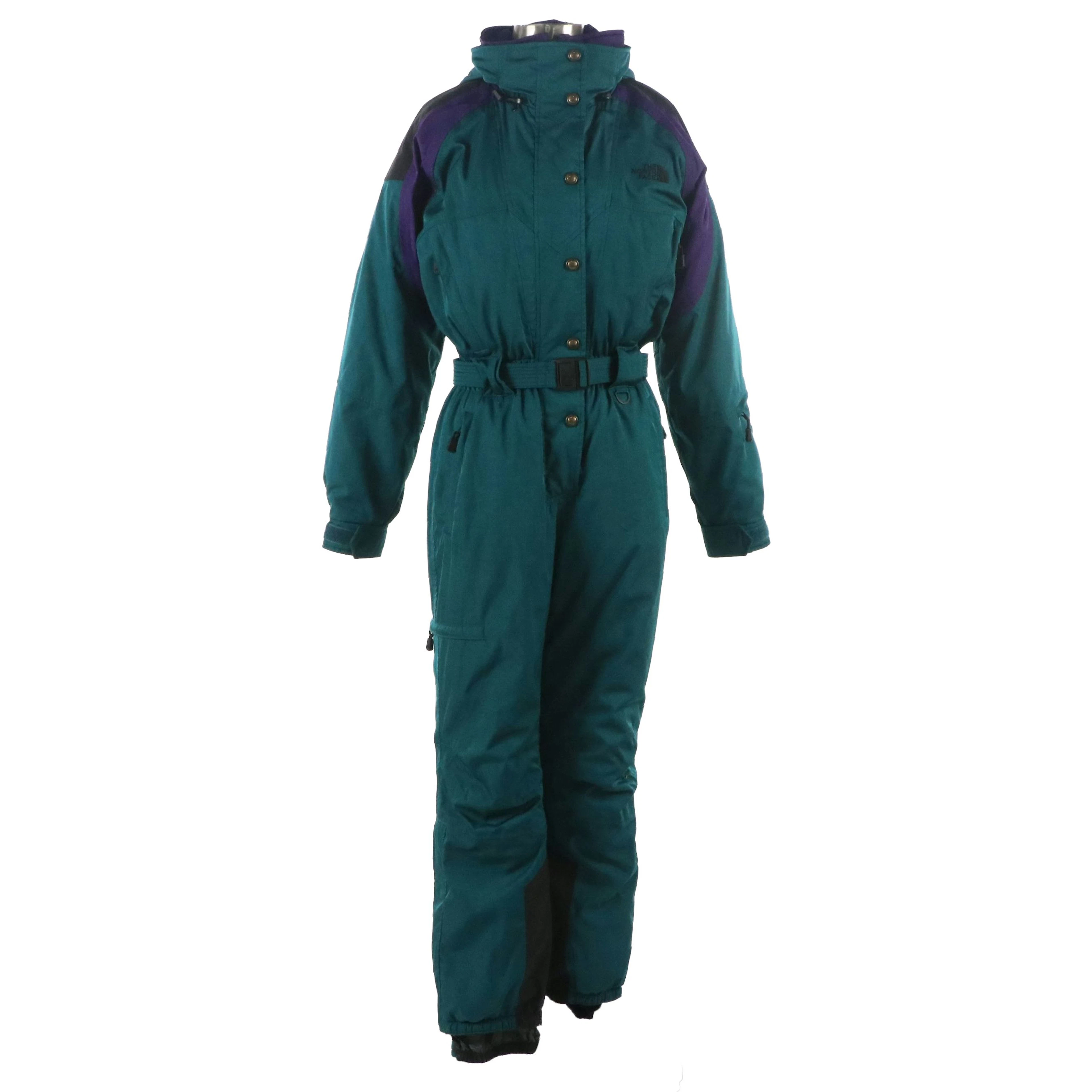 The North Face Extreme Snow One-Piece Ski Suit in Teal and Purple